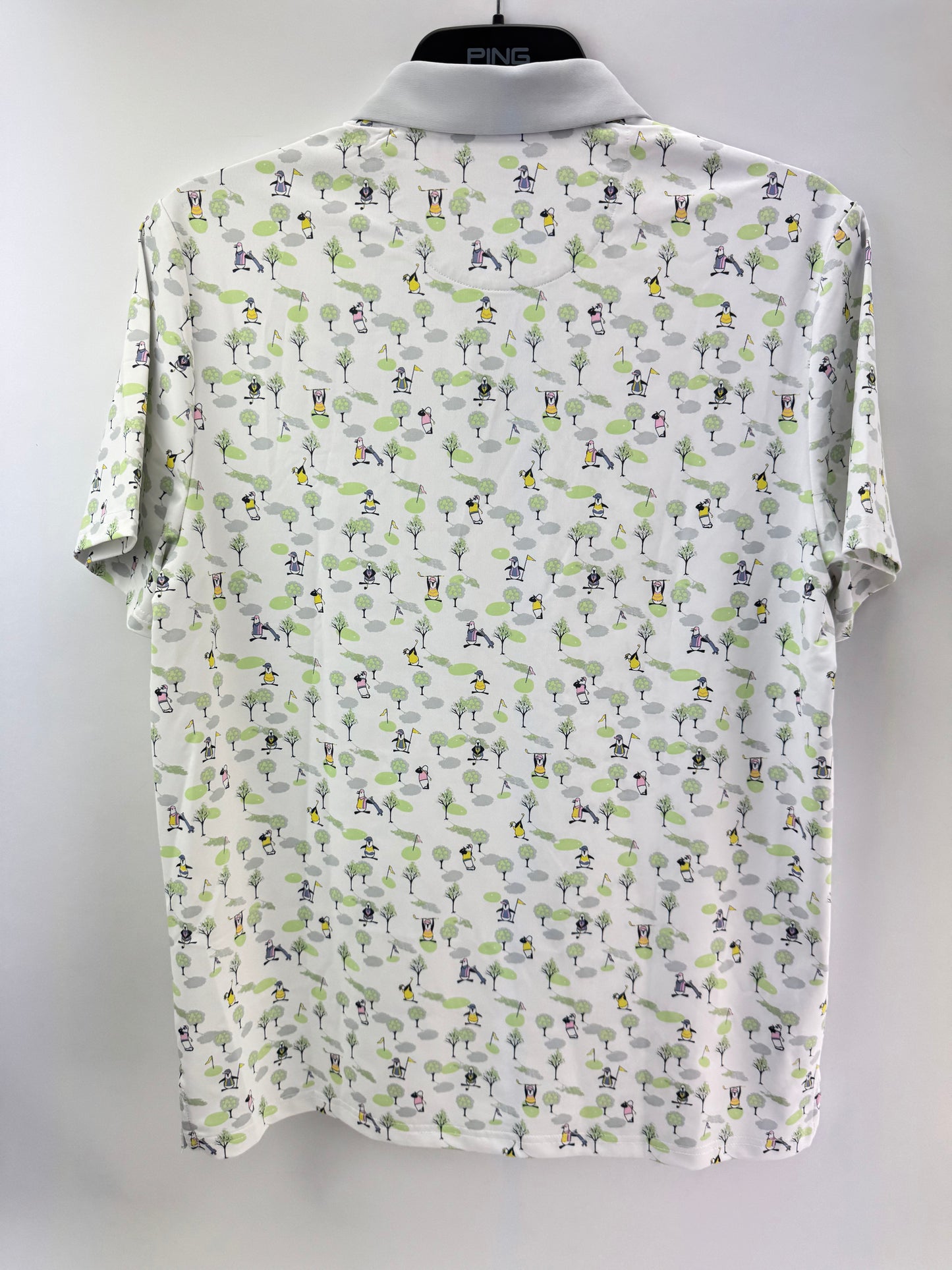 Original Penguin Golf Polo Pete N The Course Print UK M /New /24631
