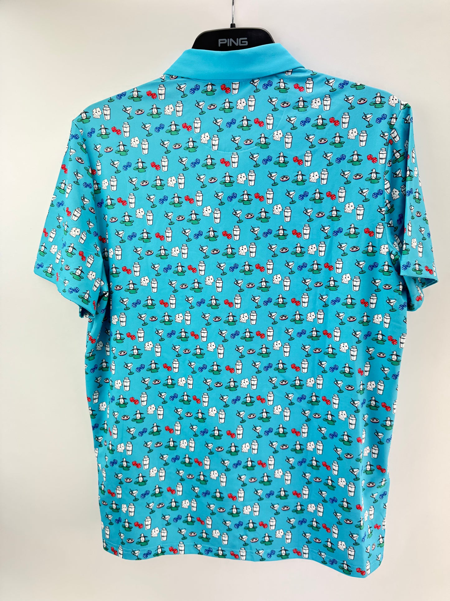 Original Penguin Golf Polo All over Retro Mens UK Medium /New /24640