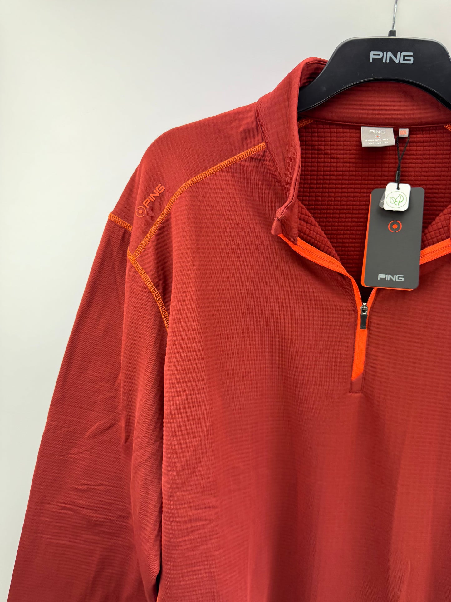 Ping Golf Edwin 1/2 Zip Pullover /Brick Red /Long Sleeve /Mens UK 3XL/New /25210