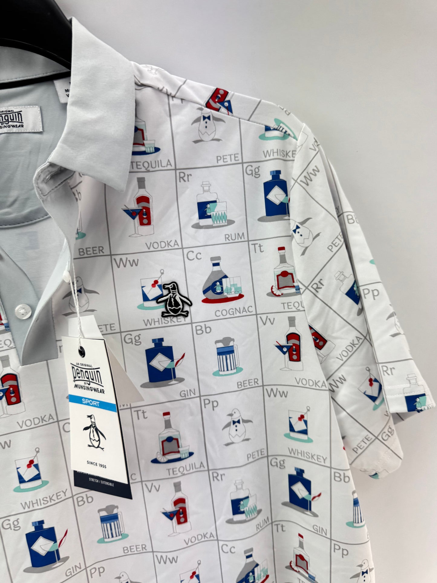 Penguin Golf Flash Card Polo Shirt Cam Smith UK Medium (21.5” Pit) /25261