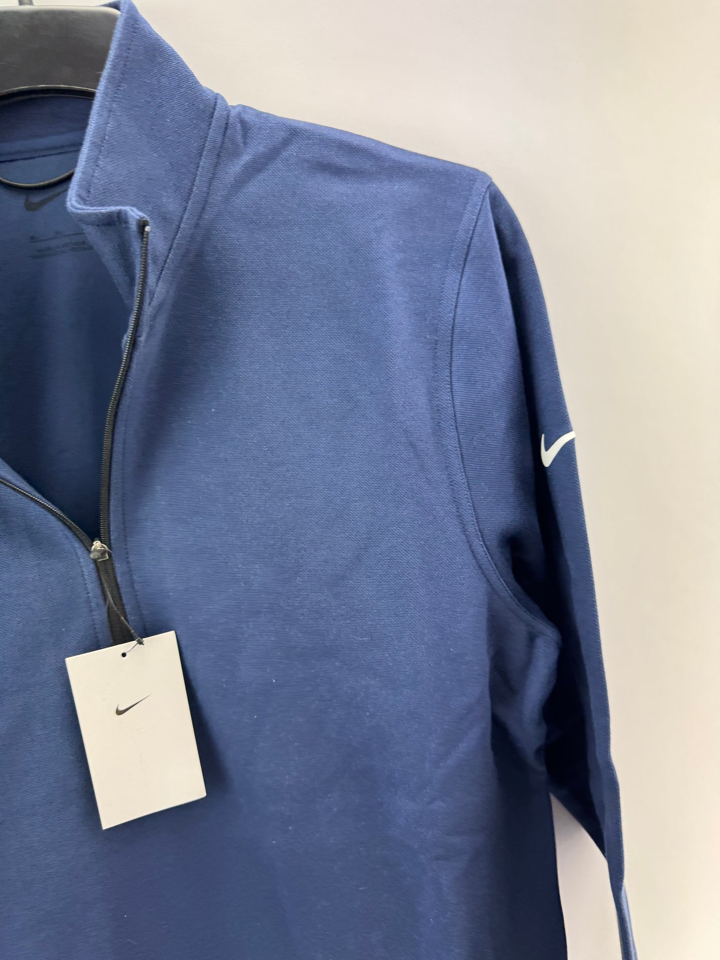 Nike Golf Pullover Pique Tour 1/2 Zip Navy /UK Medium /21” Pit /New /24151