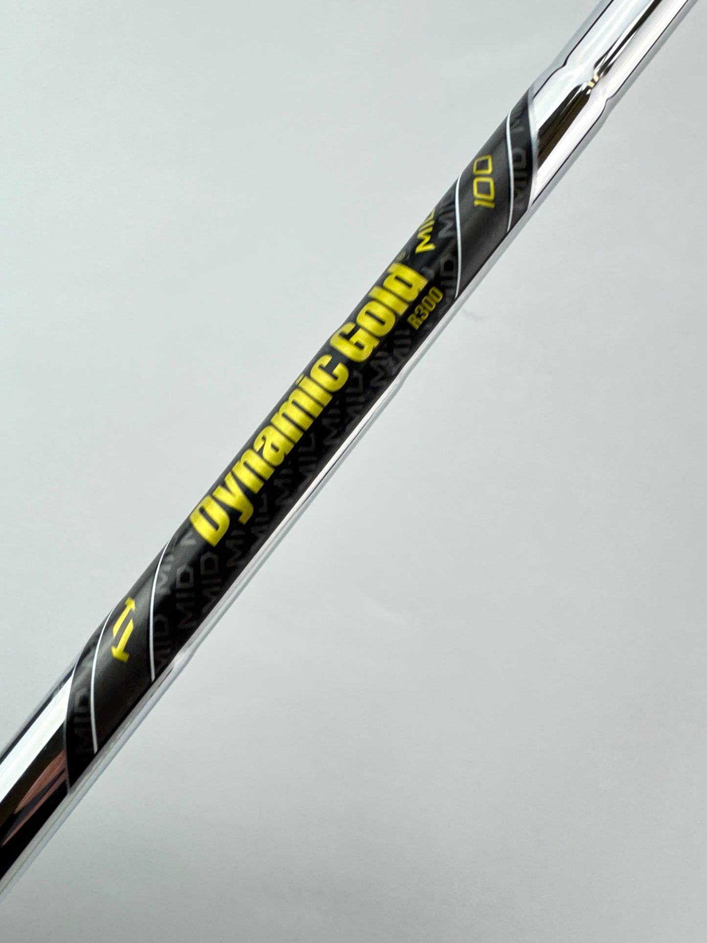 Dynamic Gold Mid 100 Iron Shaft R300 Regular Flex Steel 35.5” /0.355 /23388