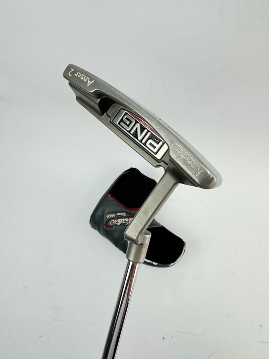 Ping Karsten Anser 2 Putter Black Dot Slight Arc 34.5” /Headcover /24620