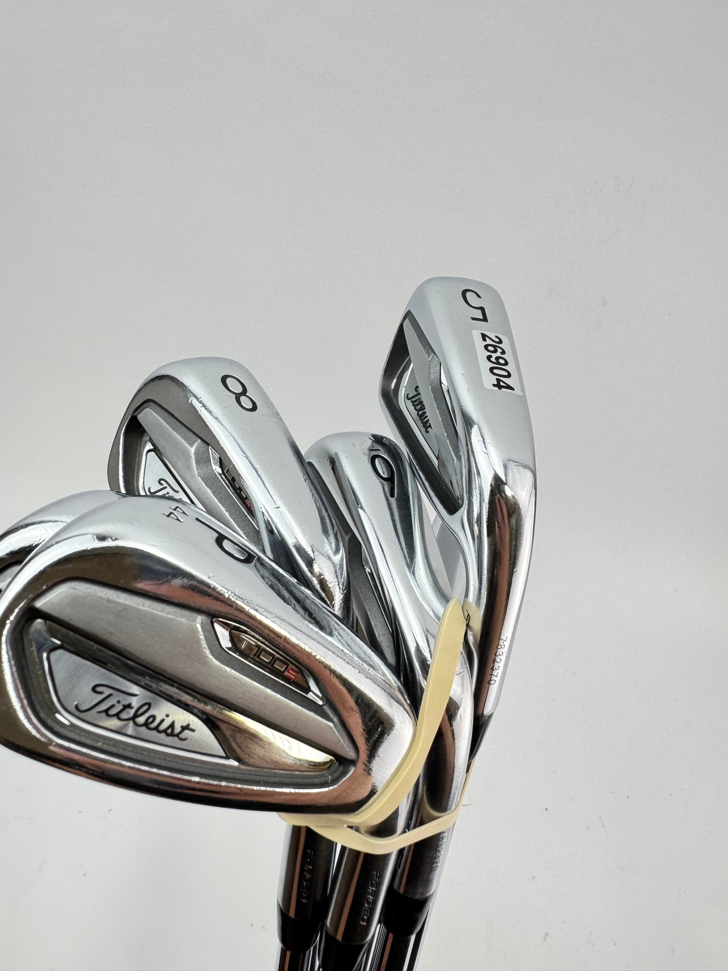 Titleist T100s Irons 5-PW Project X LZ 6.0 Stiff Steel +1/2” /New Grips /26904