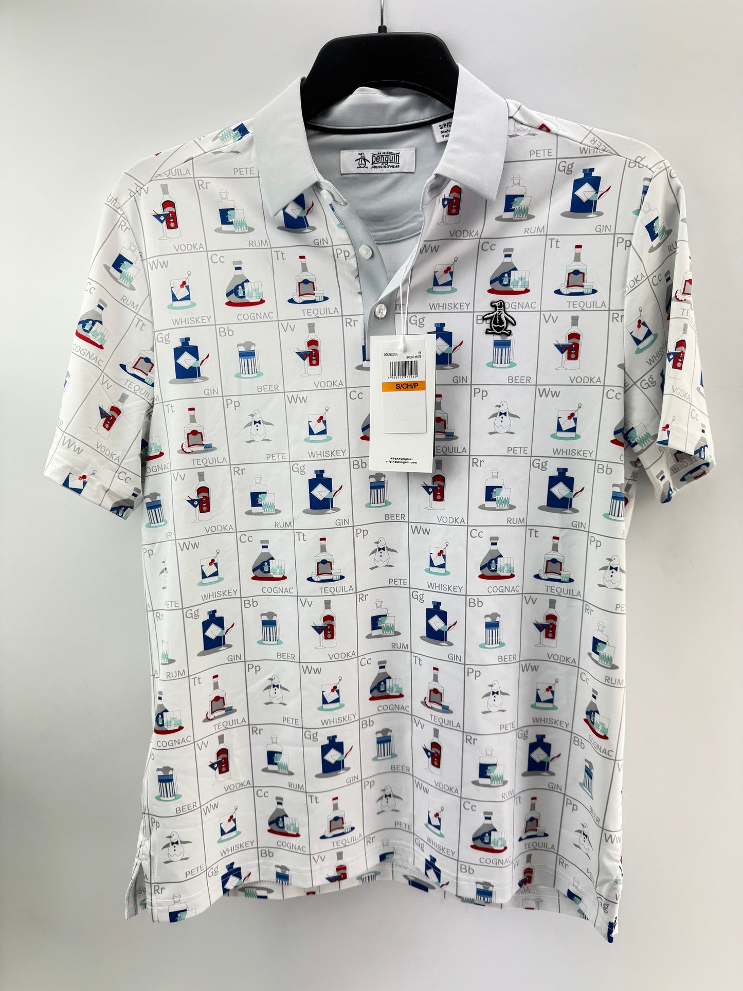 Penguin Golf Flash card Polo Shirt Cam Smith UK S (20” Pit) /23725