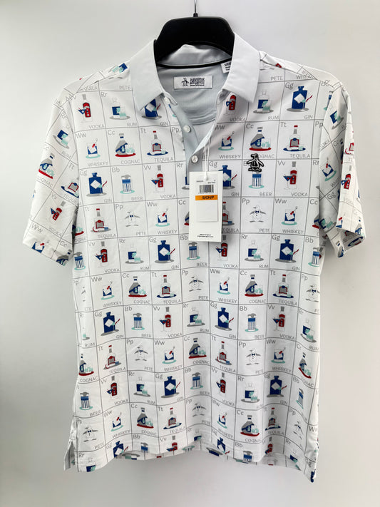 Penguin Golf Flash card Polo Shirt Cam Smith UK S (20” Pit) /23725