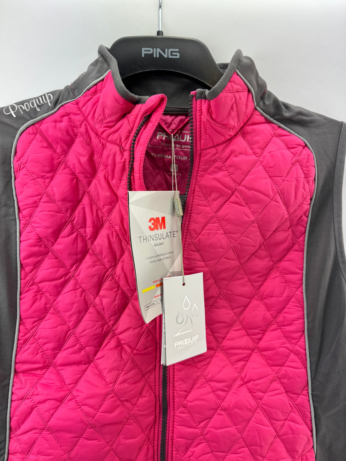 Proquip Golf Womens Gilet Therma Ava /Full Zip /Size UK M (10) New /22368