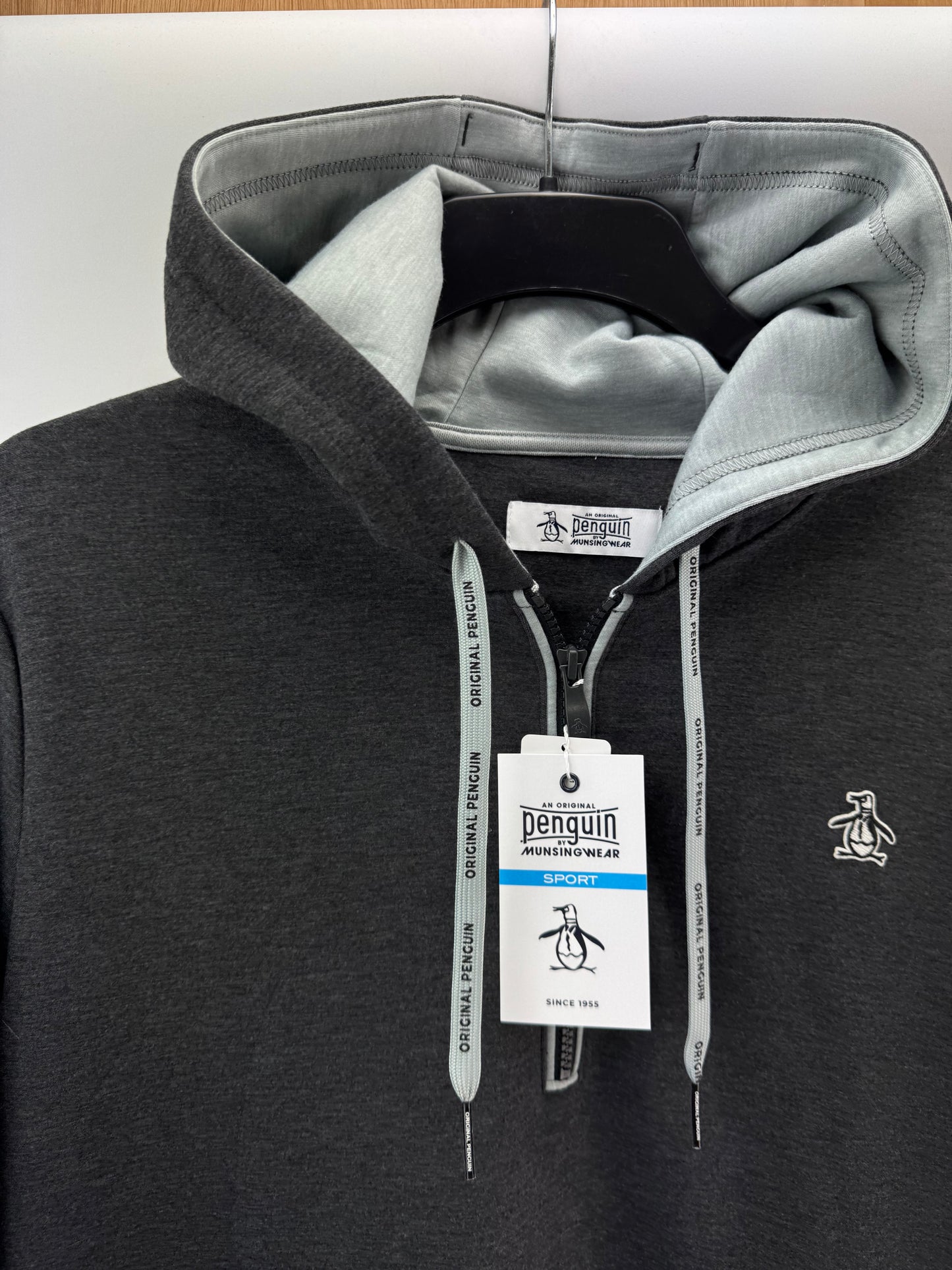 Original Penguin Golf Colour Block Hoodie UK Large /Grey /New /24156