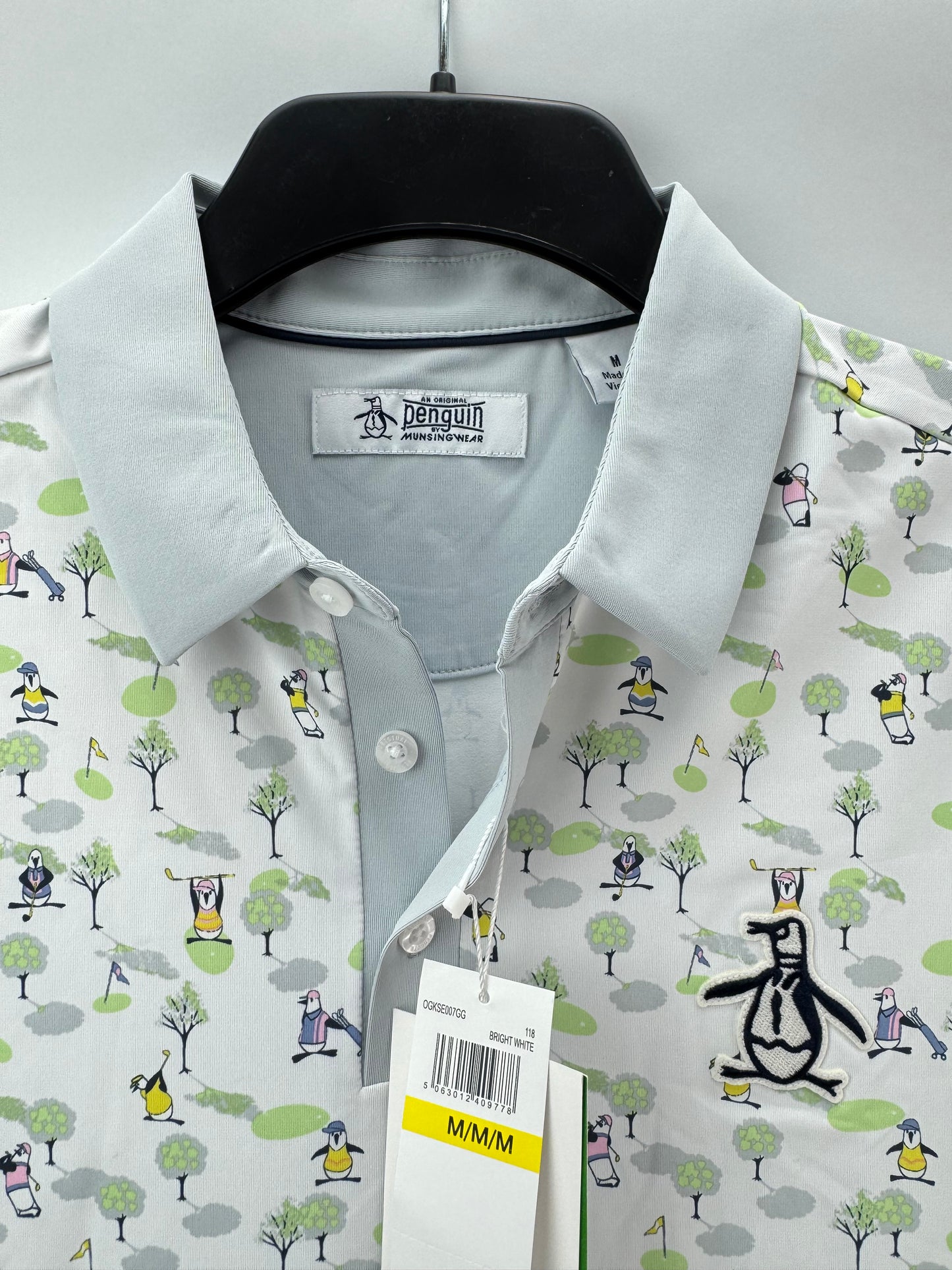 Original Penguin Golf Polo Pete N The Course Print UK M /New /24631