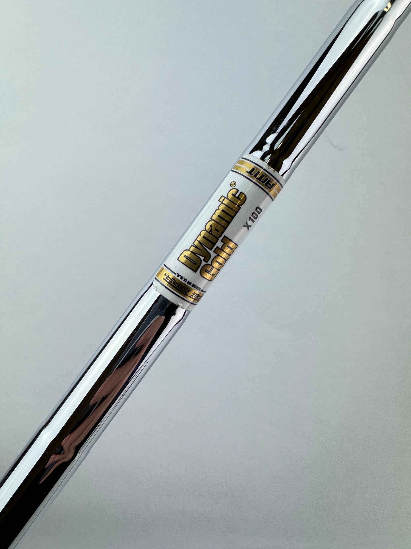 Dynamic Gold AMT Iron Shaft X100 Extra Stiff Steel 35.5” /0.355 Tapered /23402