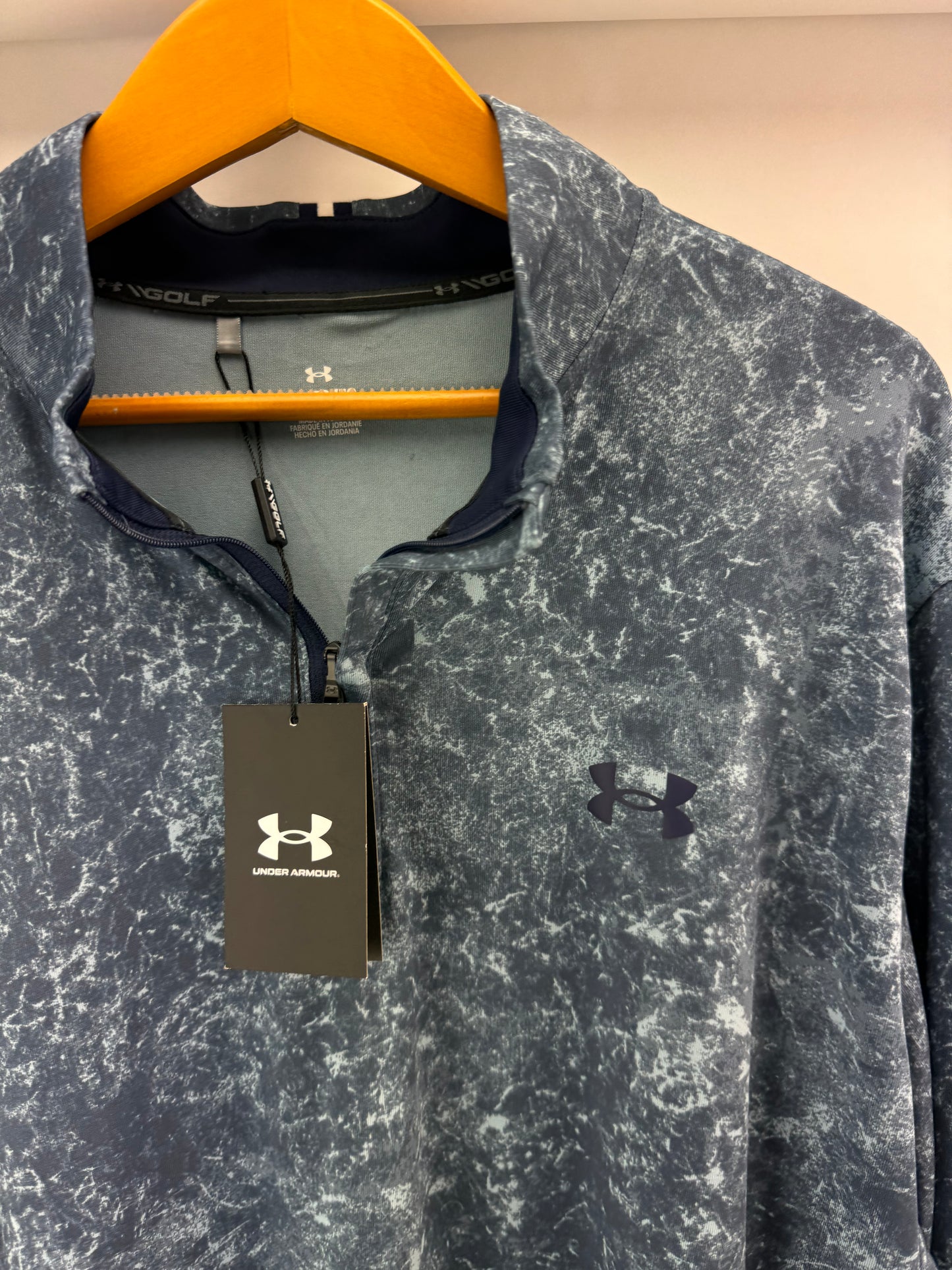 Under Playoff Printed 1/4 Zip Pullover Golf UK XL /Loose Fit /New /19975