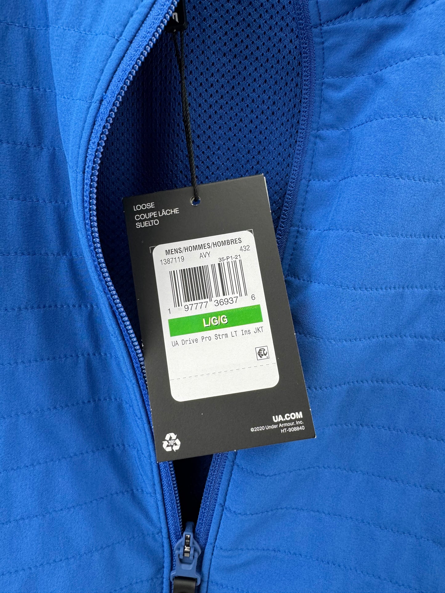 Under Armour Drive Pro Storm Jacket Lightweight Insulated UK Large /New /24237