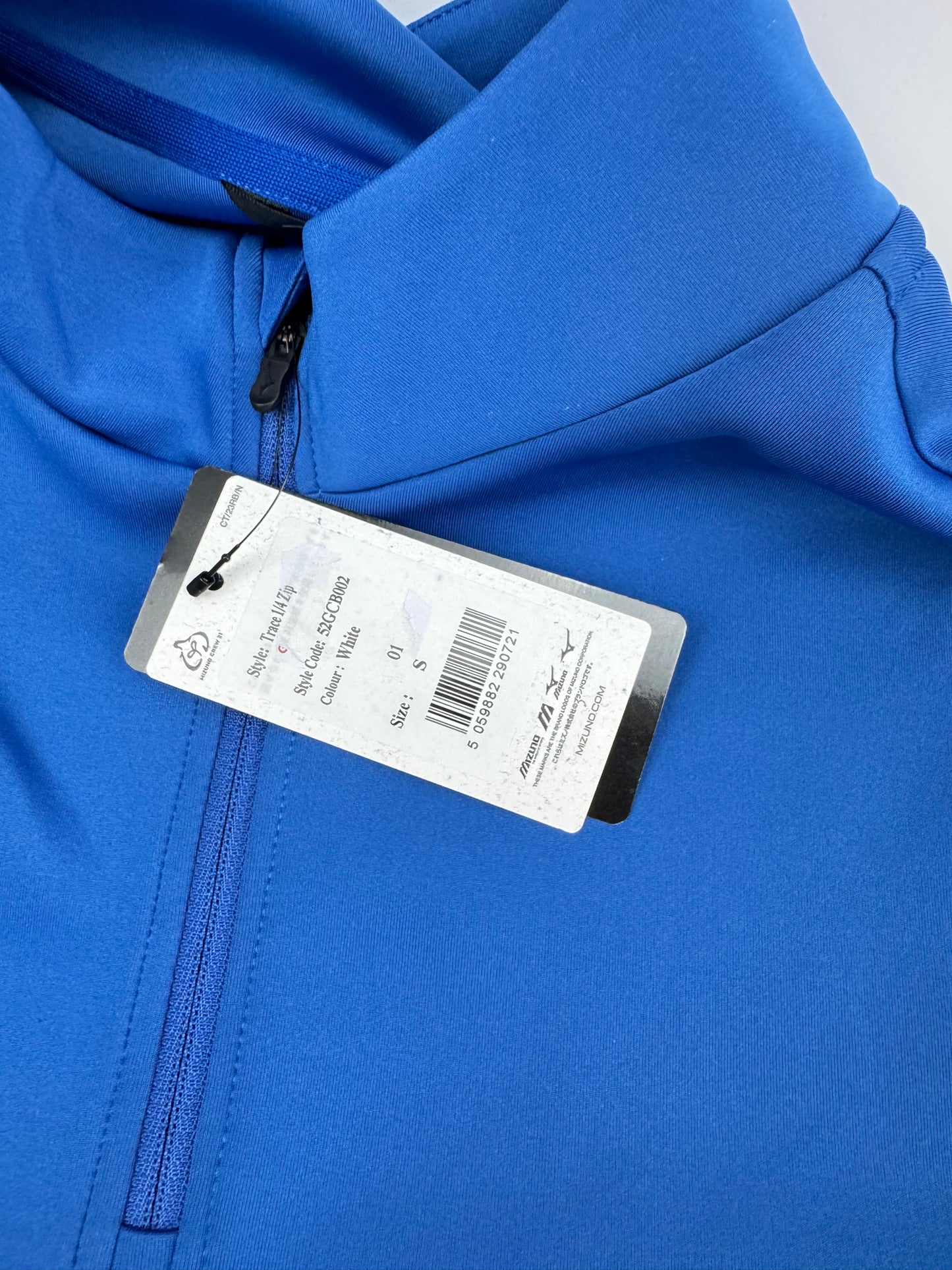 Mizuno Golf 1/4 Zip Mens Trace Pullover UK Small /Blue/White /New /23284