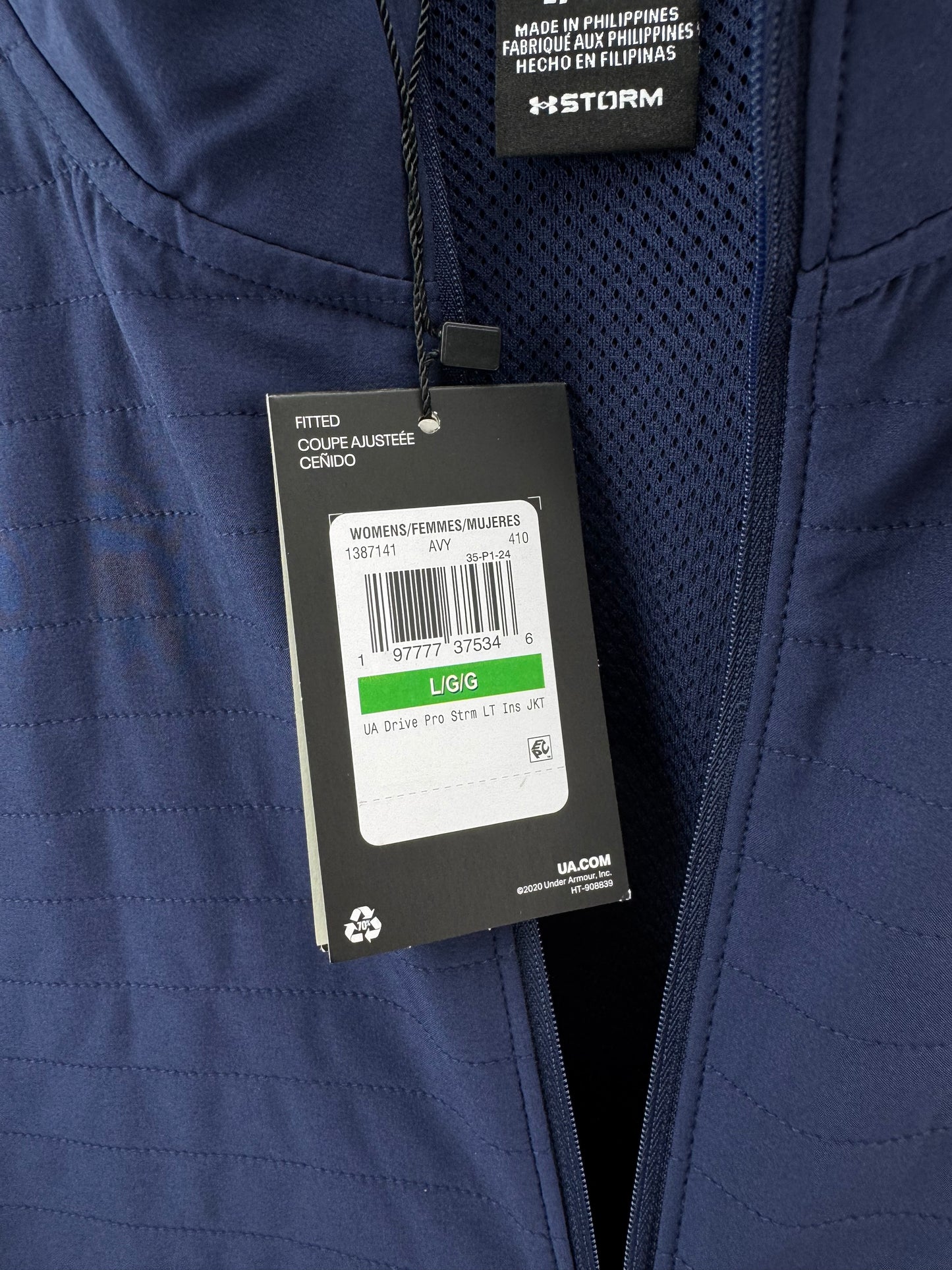 Under Armour Drive Pro Storm Jacket Lightweight Insulated Womens UK Large /24238