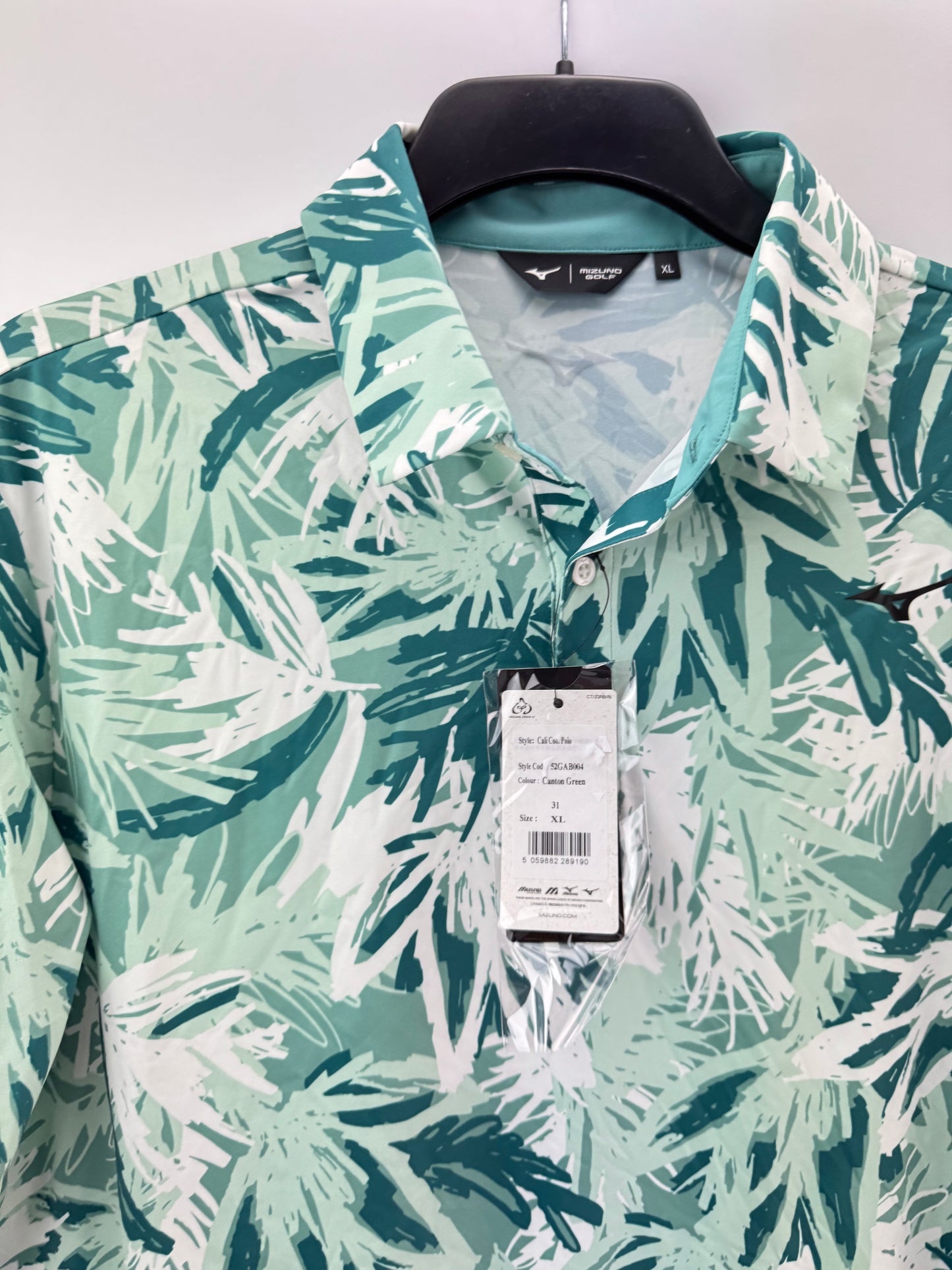 Mizuno Golf Polo Shirt Mens Cali Cool /Green /UK XL /New /25263