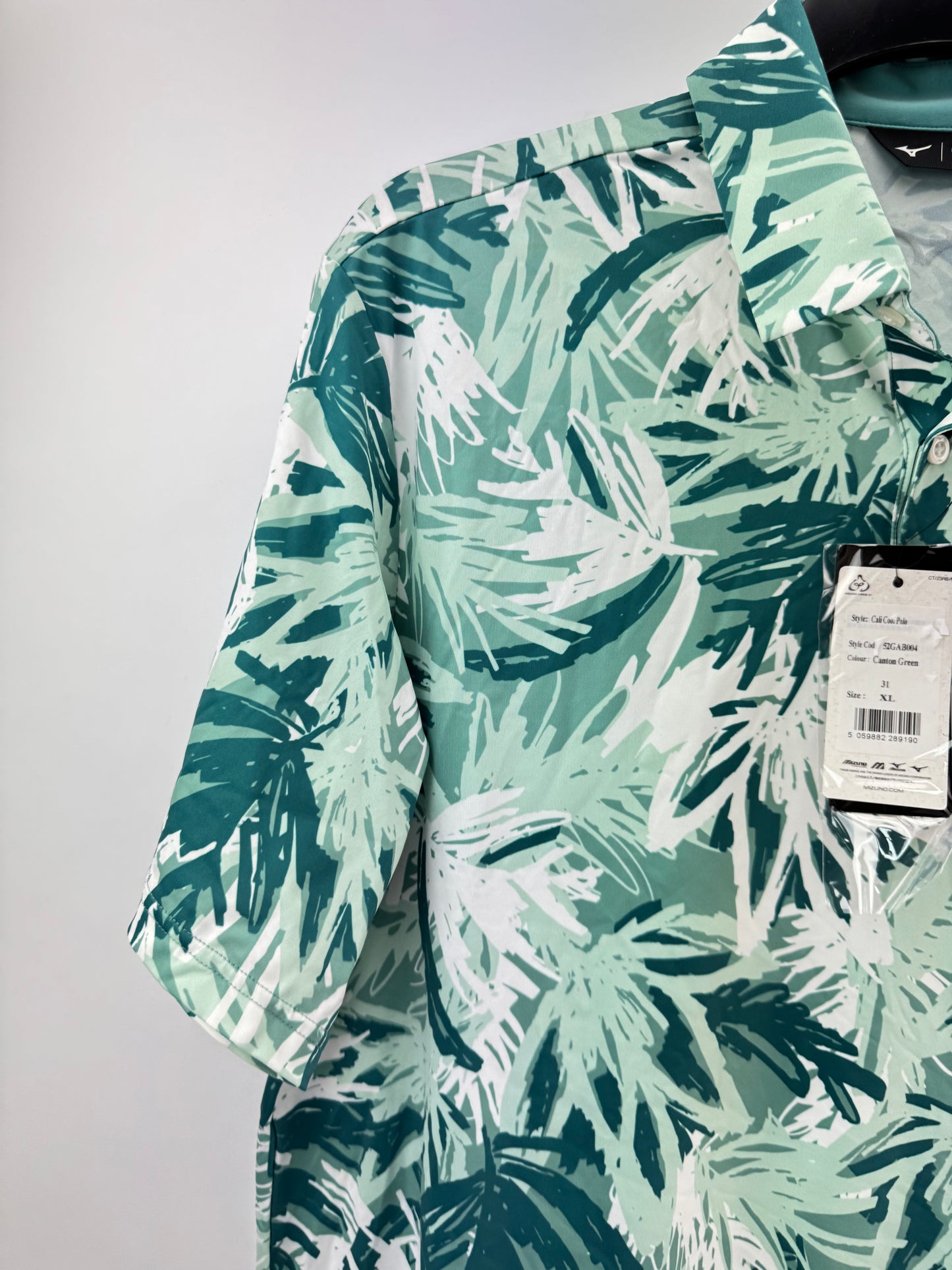 Mizuno Golf Polo Shirt Mens Cali Cool /Green /UK XL /New /25263