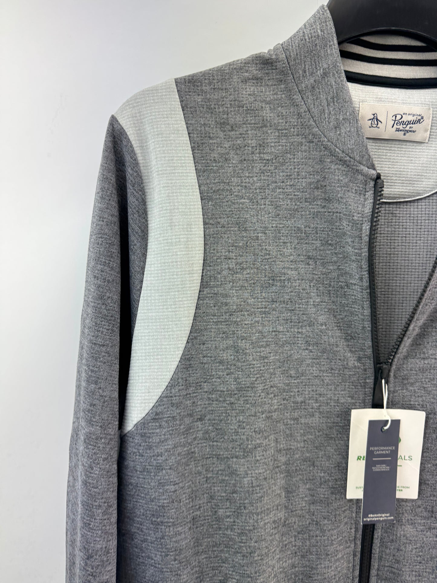 Penguin Golf Mens Bomber Jacket Full Zip 80’s Colourblock UK XL /New /23283