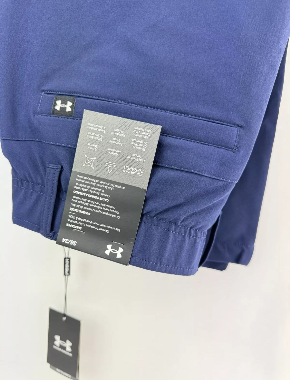 Under Armour Golf Tapered Trousers CGI W36 L34 /Navy /New /19876