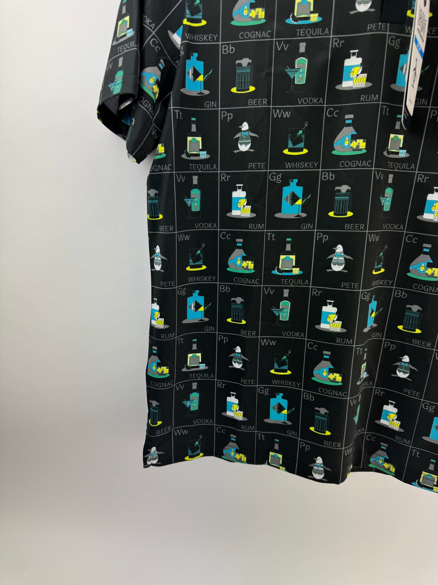 Penguin Golf Polo Penguin Pete Flash Print UK Medium /New /25269