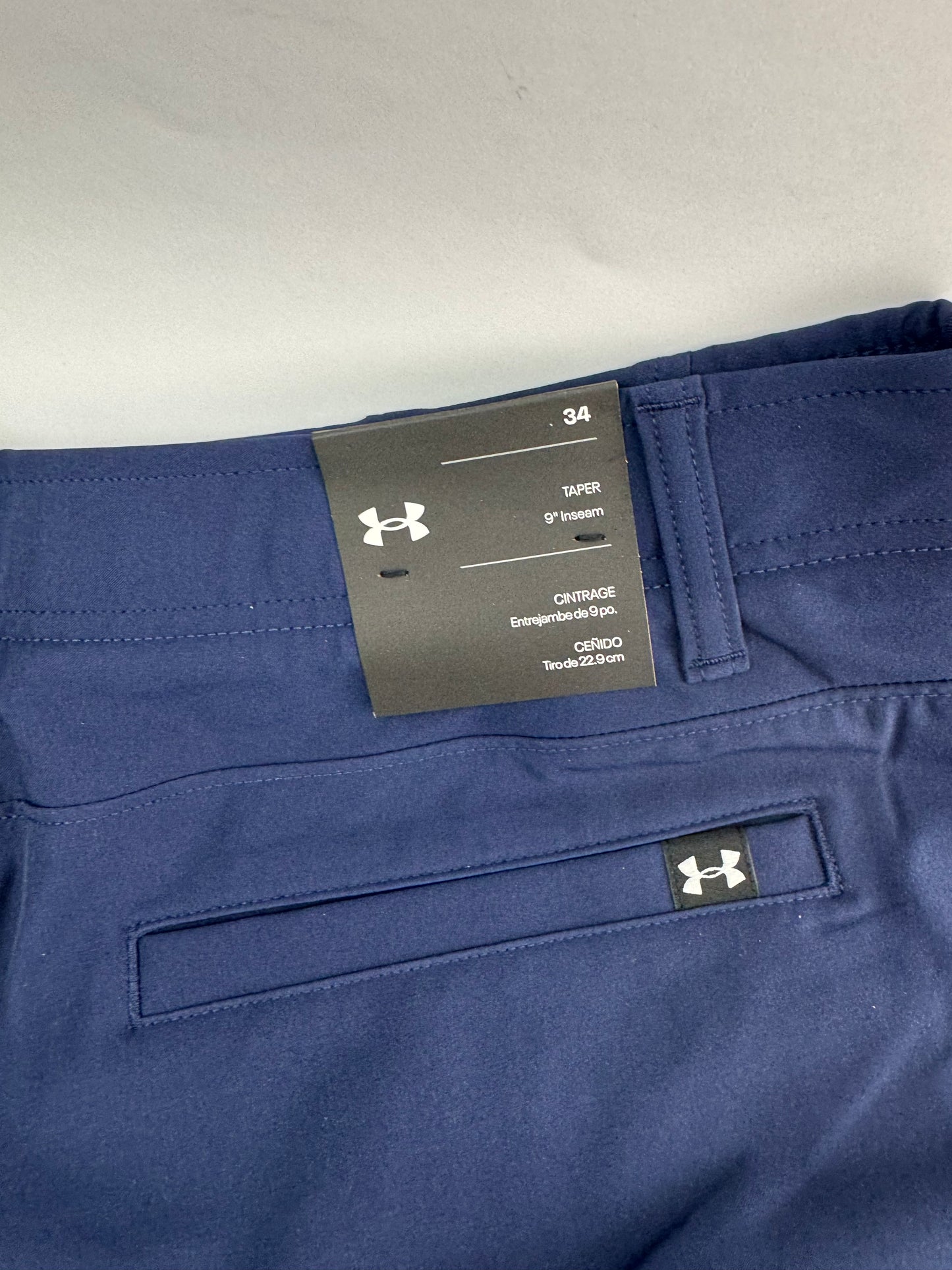Under Armour Golf Shorts Drive Taper W34” /9” Inseam /Navy /New /24639