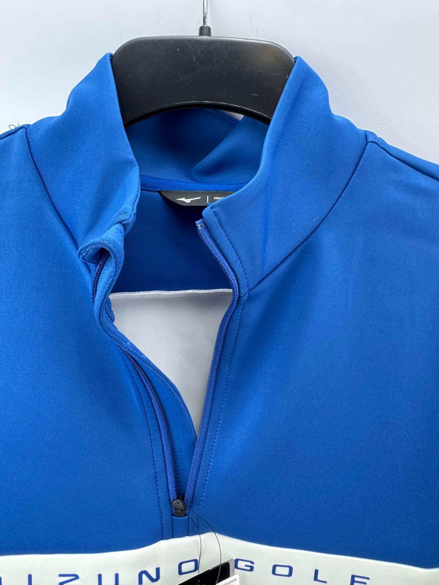 Mizuno Golf 1/4 Zip Mens Trace Pullover UK Small /Blue/White /New /23284