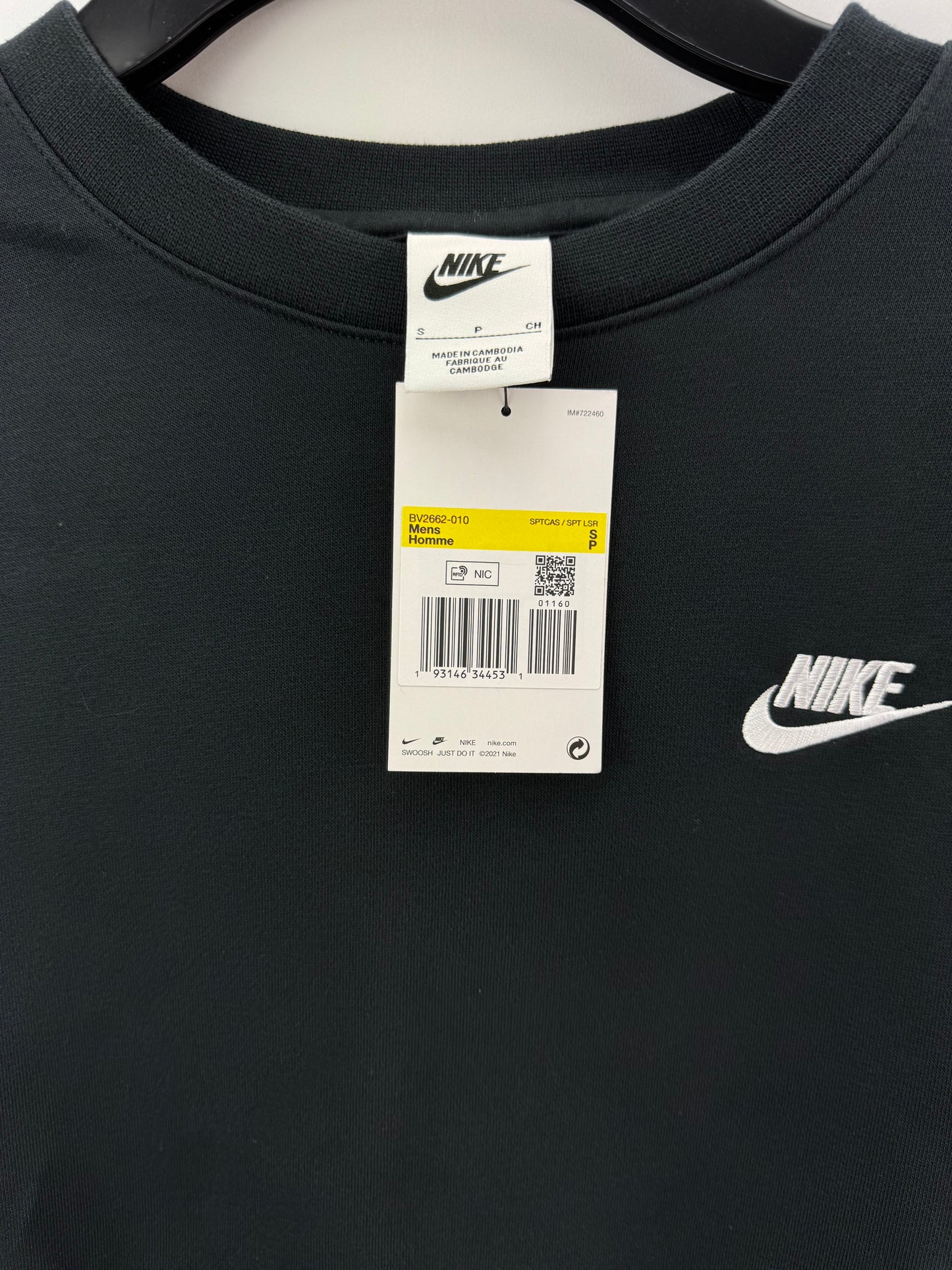 Nike Golf Club Crew Pullover Fleece Jumper UK Small /Black /New /24027
