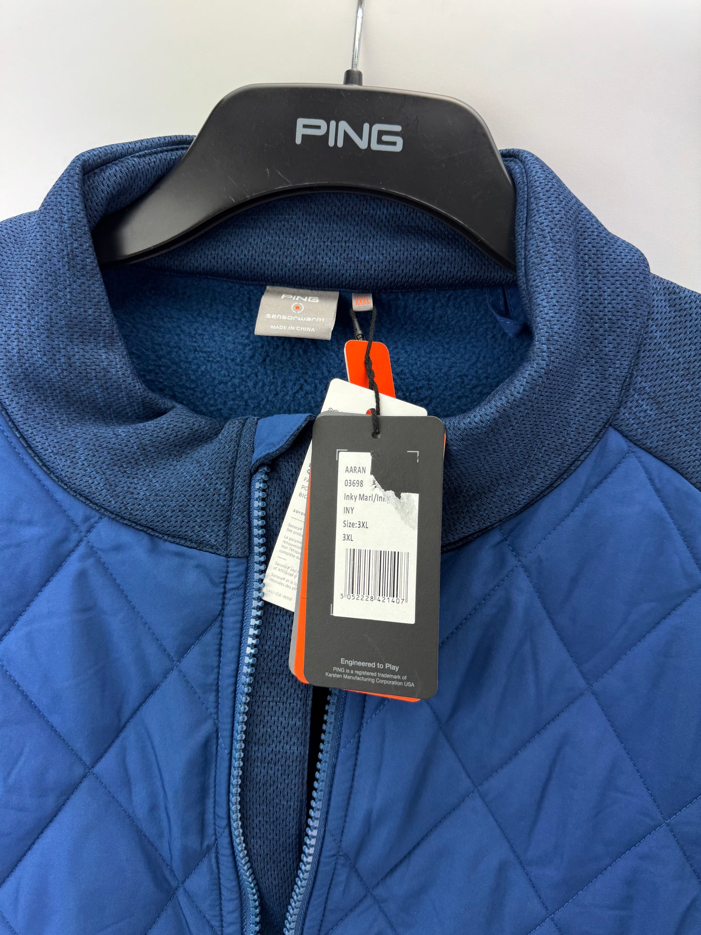 Ping Golf Mens Jacket AARAN Sensorwarm Water Resistant /Navy /UK XXXL /New/24976