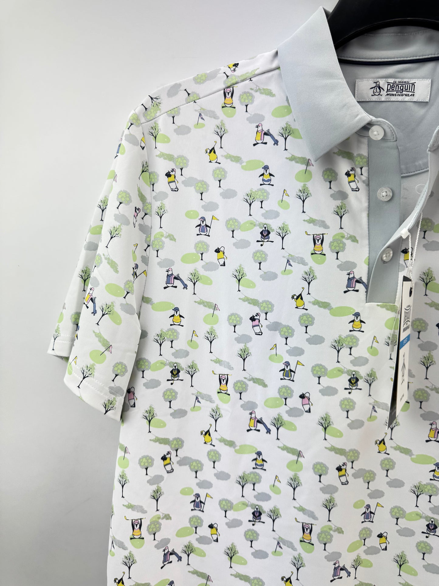 Original Penguin Golf Polo Pete N The Course Print UK M /New /24631