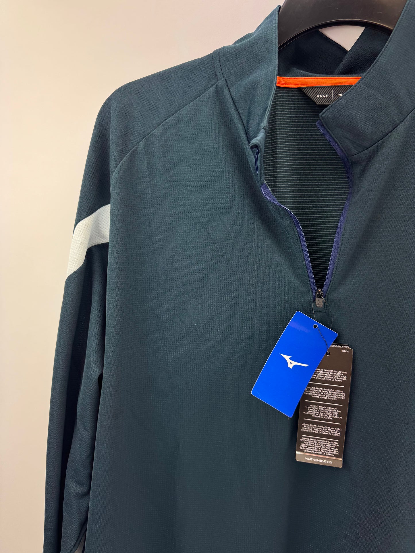 Mizuno Golf 1/4 Zip Pullover Drop Thermal /Navy /UK XXL /New /23710