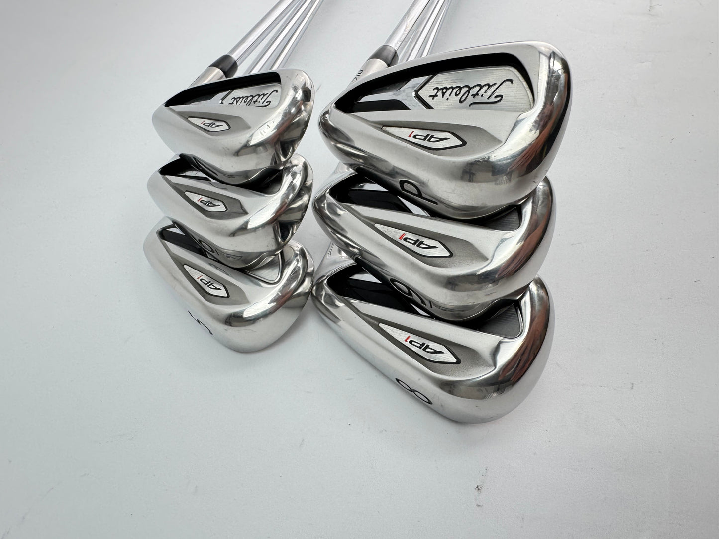 Titleist AP1 718 Irons 5-PW Amt Red R300 Regular Steel /1* Flat/New Grips /26237