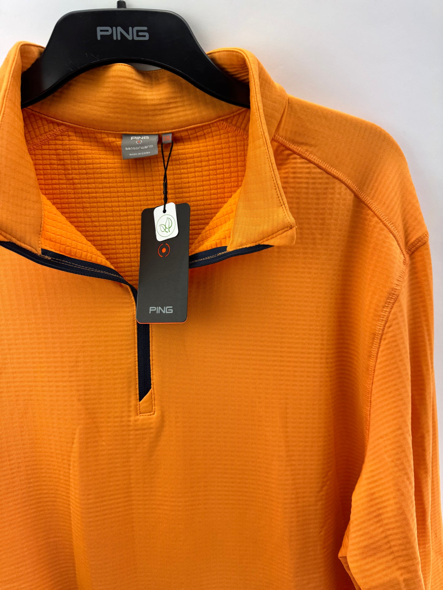 Ping Golf Edwin 1/2 Zip Pullover Tangerine /Long Sleeve /Mens UK XXL /New /25161