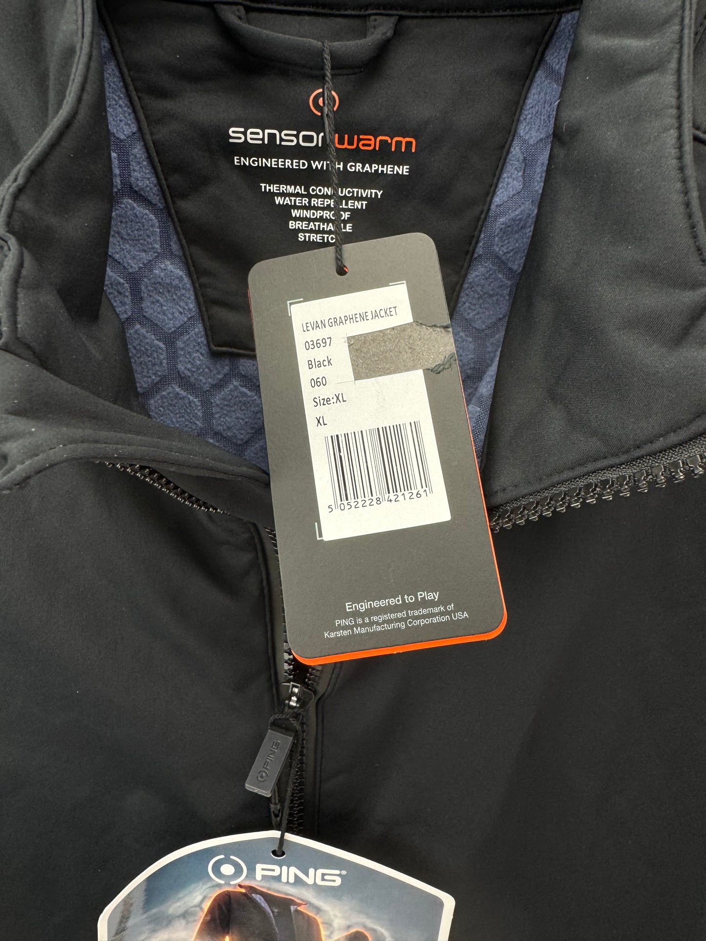 Ping Levan Graphene Jacket Sensorwarm Water Resistant UK XL /New /25149