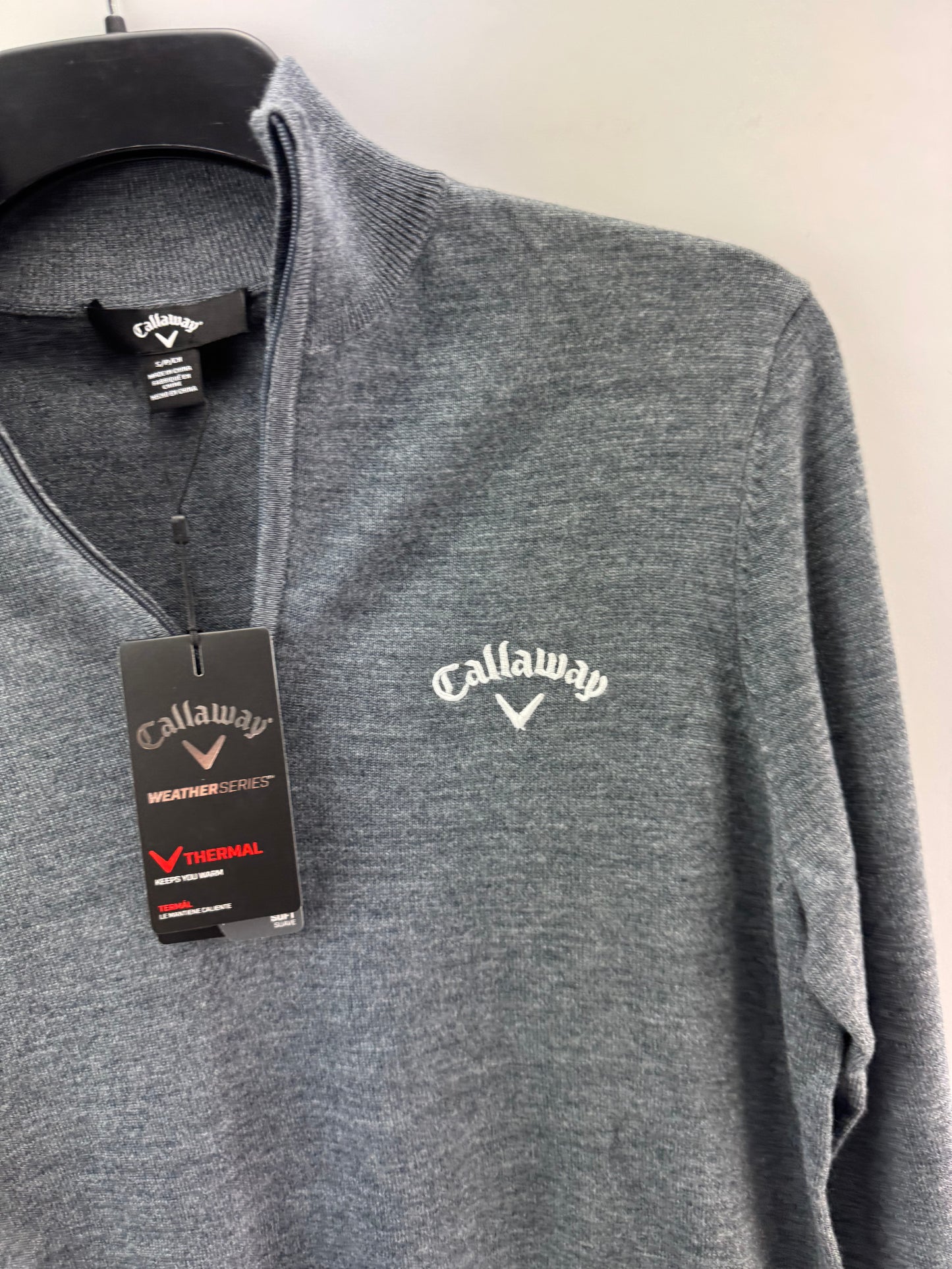 Callaway Odyssey Tour Merino Pullover 1/4 Zip UK Small /Grey /New /23860