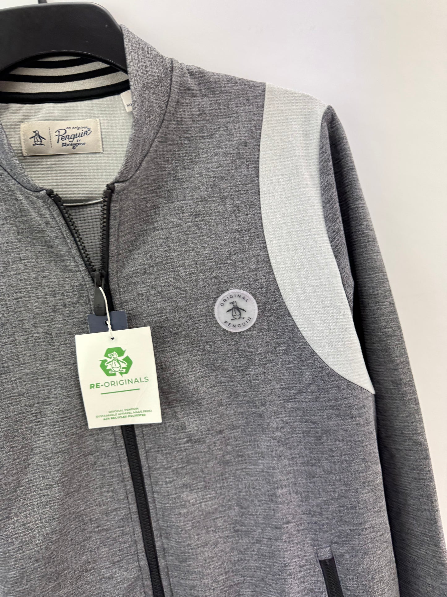 Penguin Golf Mens Bomber Jacket Full Zip 80’s Colourblock UK M /New /23727