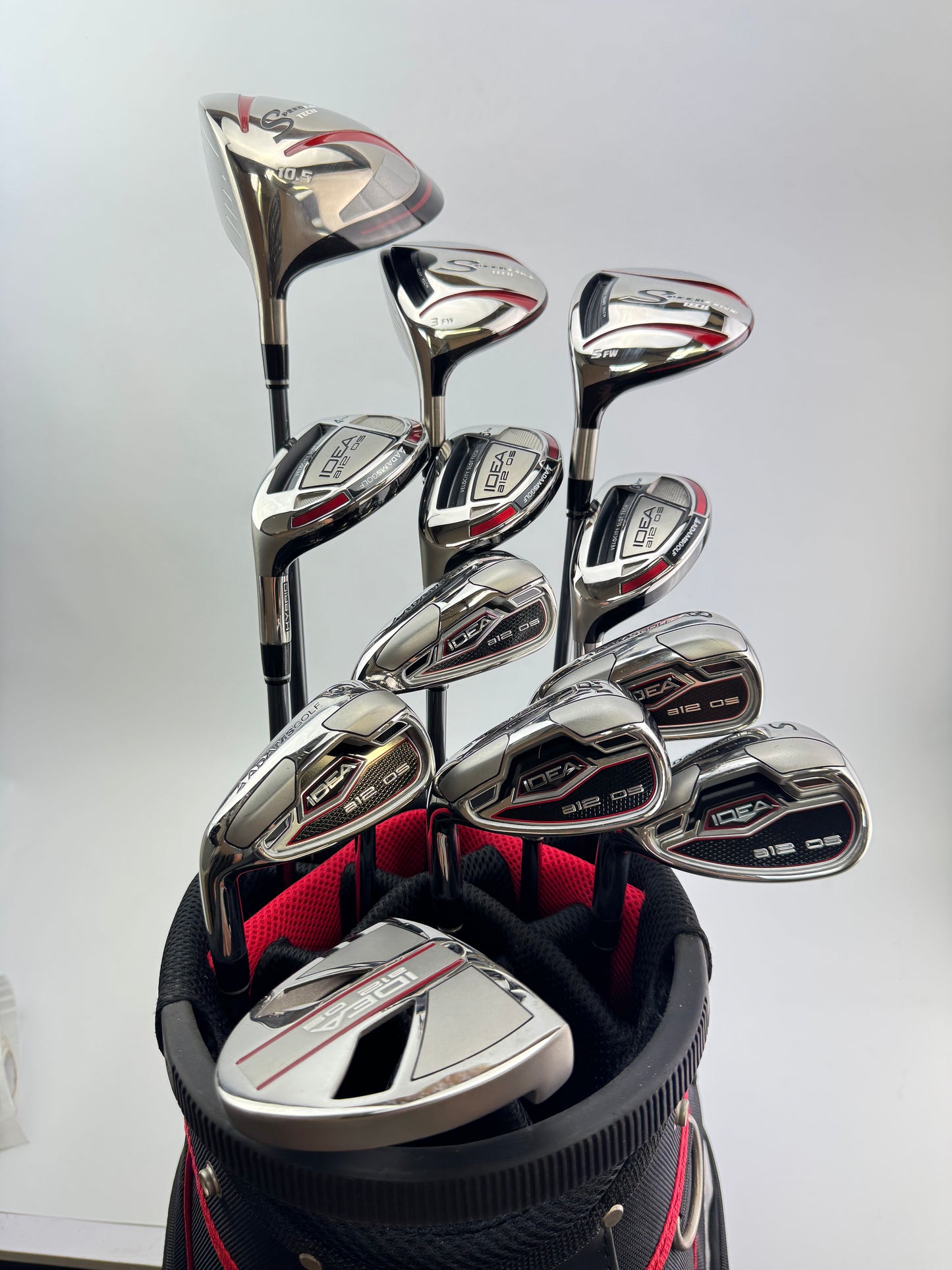 Adams Golf Package Set Left Handed Idea A12 OS Regular Flex /Cart Bag /New/24372