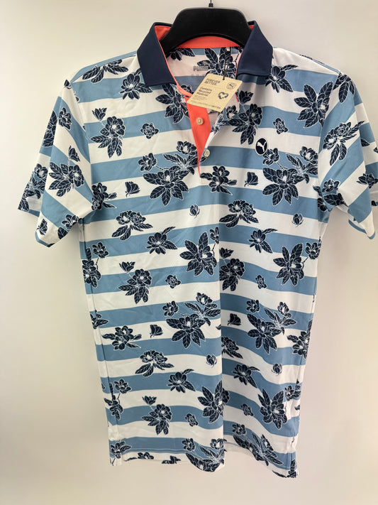 Puma Golf Polo Pique Garden Men’s Size UK Small/Blue/Navy /New /24638