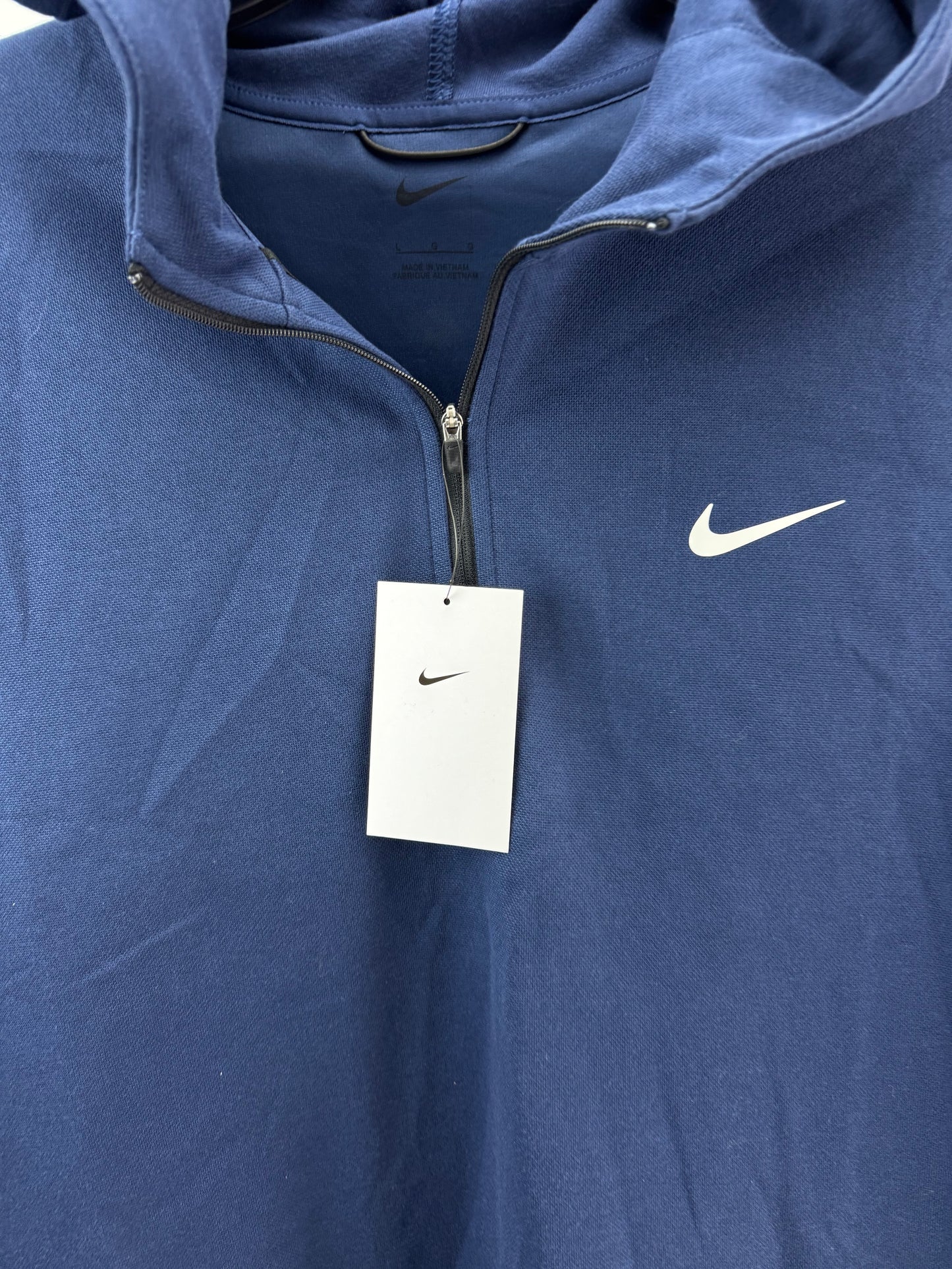 Nike Tour Pique Vest Hooded Pullover Gilet /Size UK Large /Navy /New /24053