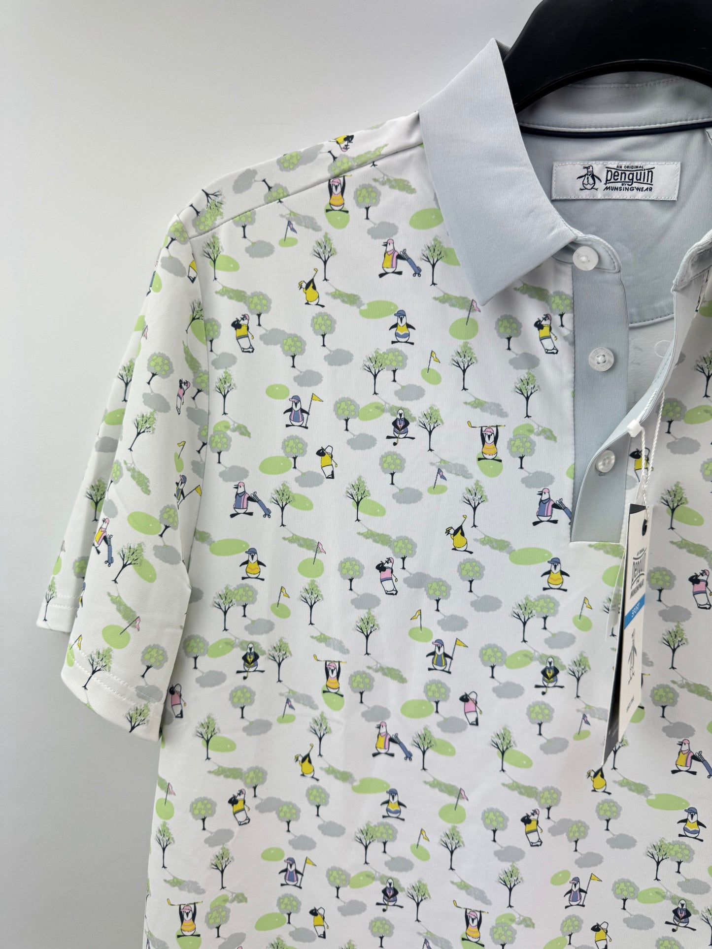 Original Penguin Golf Polo Pete N The Course Print UK M /New /24631