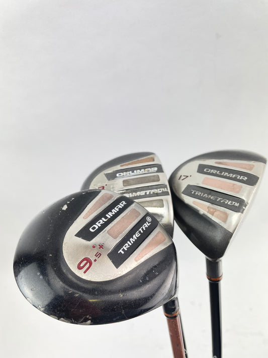 Orlimar Driver, Fairway Wood Set 1,3&5 Firm Flex Graphite /Right /New Mid Grips