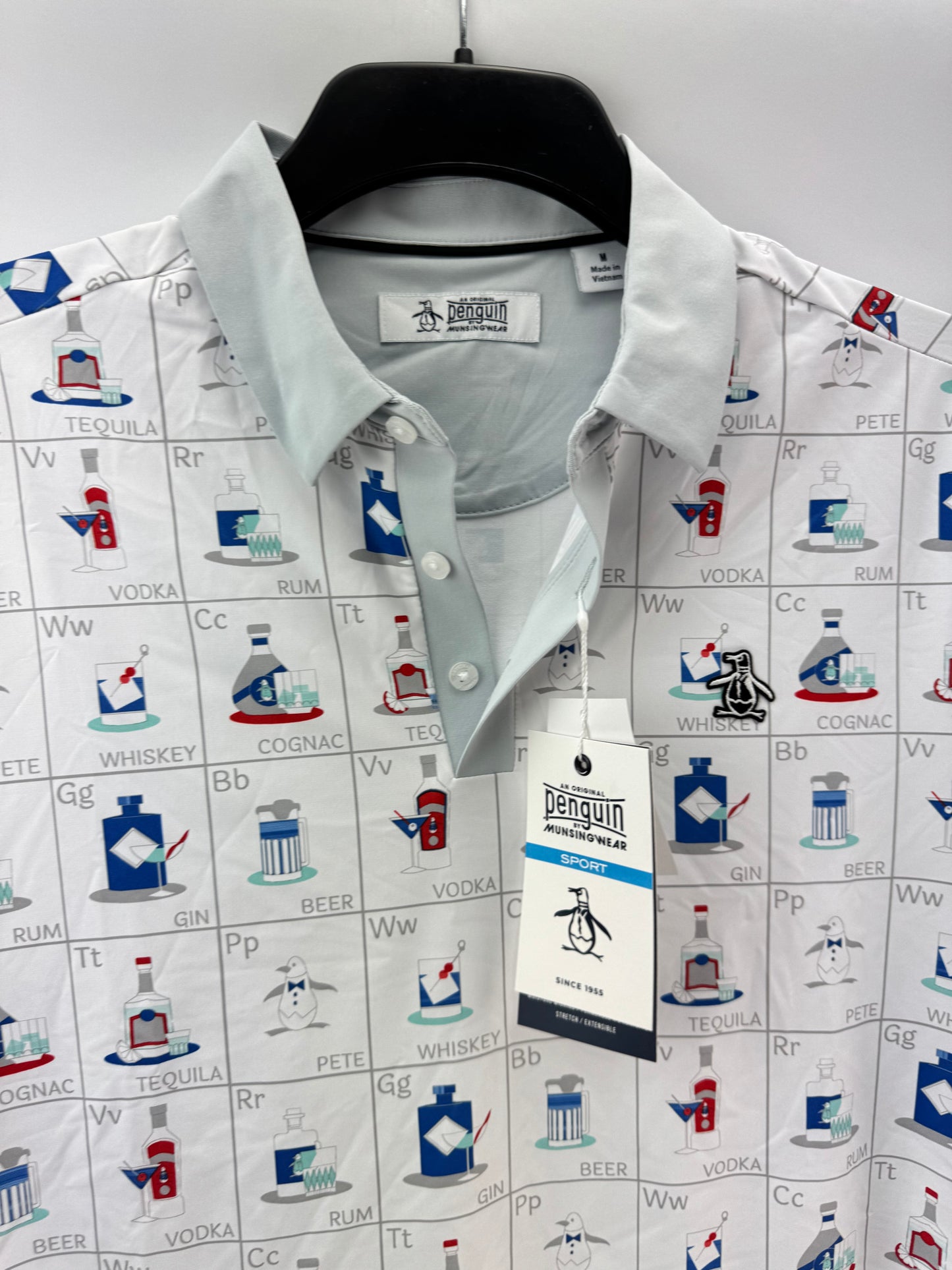 Penguin Golf Flash Card Polo Shirt Cam Smith UK Medium (21.5” Pit) /25261