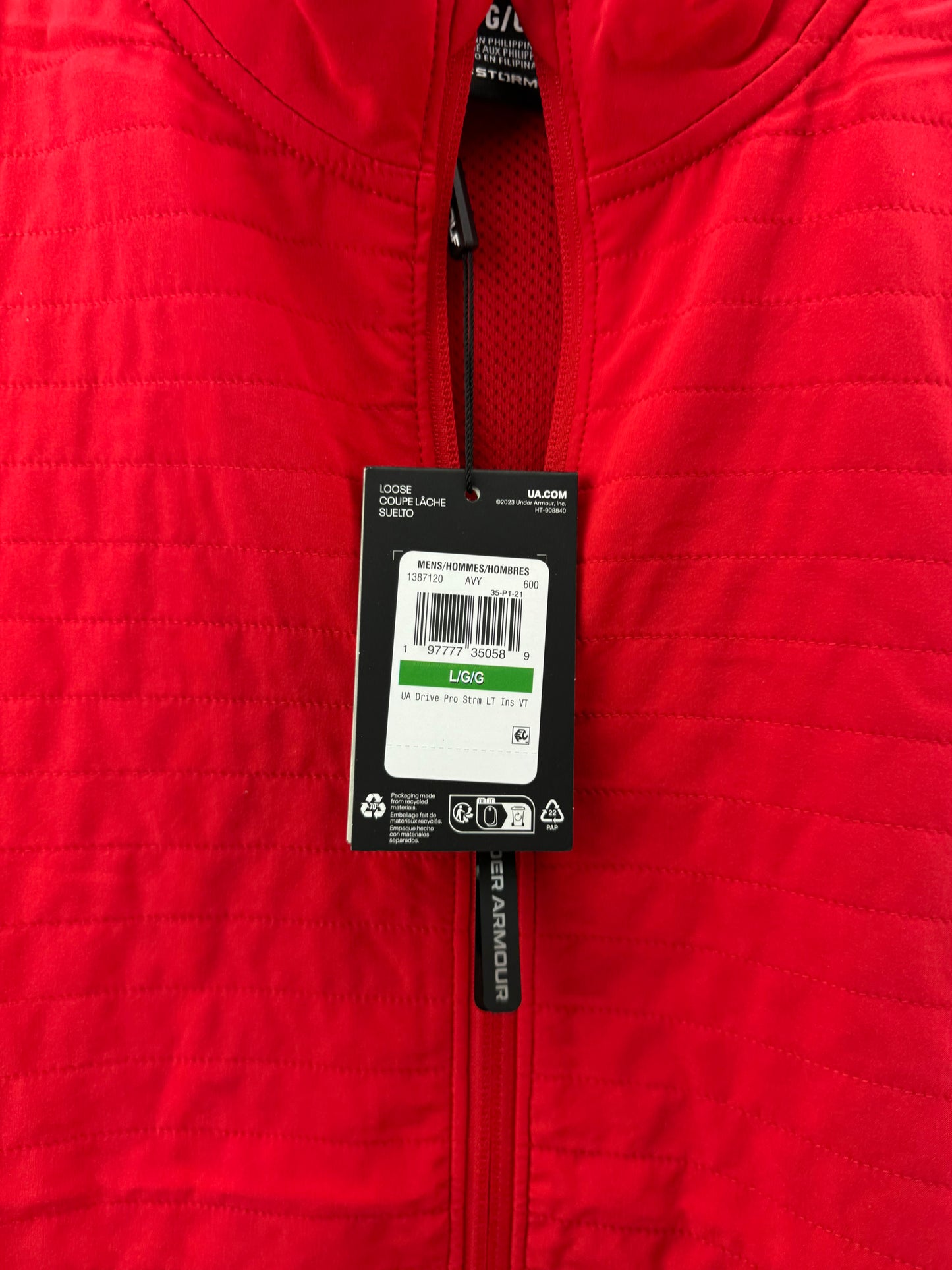 Under Armour Drive Pro Storm Gilet Lightweight Insulated UK Large /Red /24391