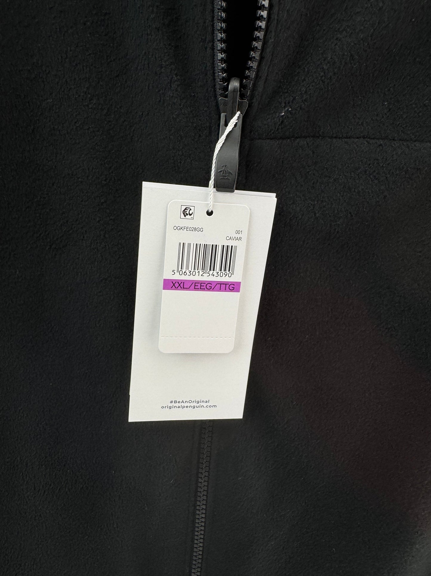 Original Penguin Golf Gilet Vest Reversible UK XXL /Fleece /Black /New /24157