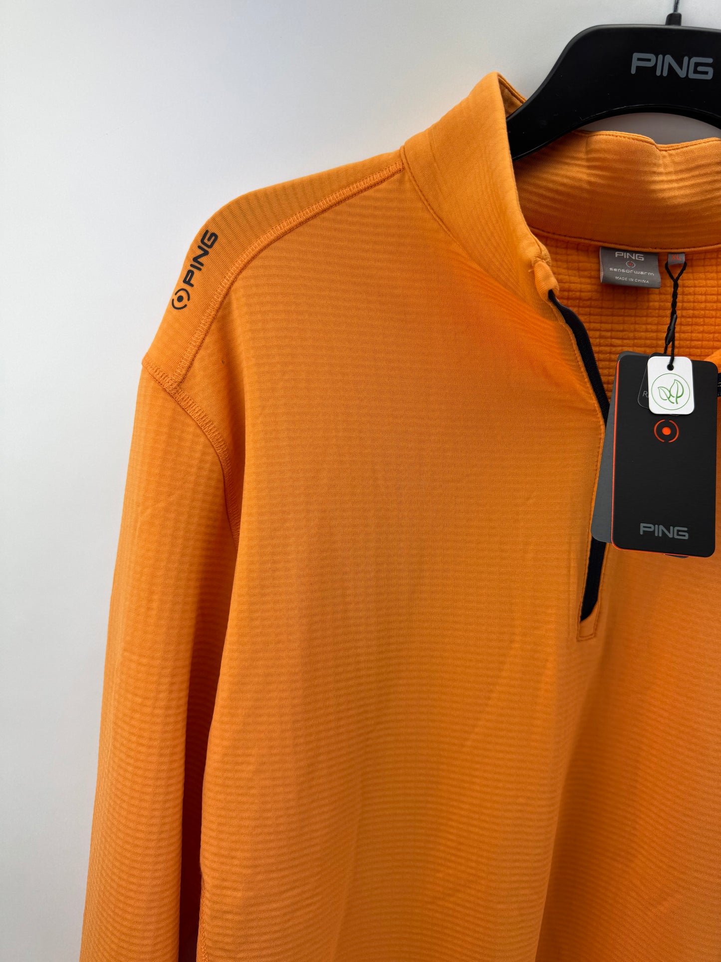 Ping Golf Edwin 1/2 Zip Pullover Tangerine /Long Sleeve /Mens UK XL /New /25155