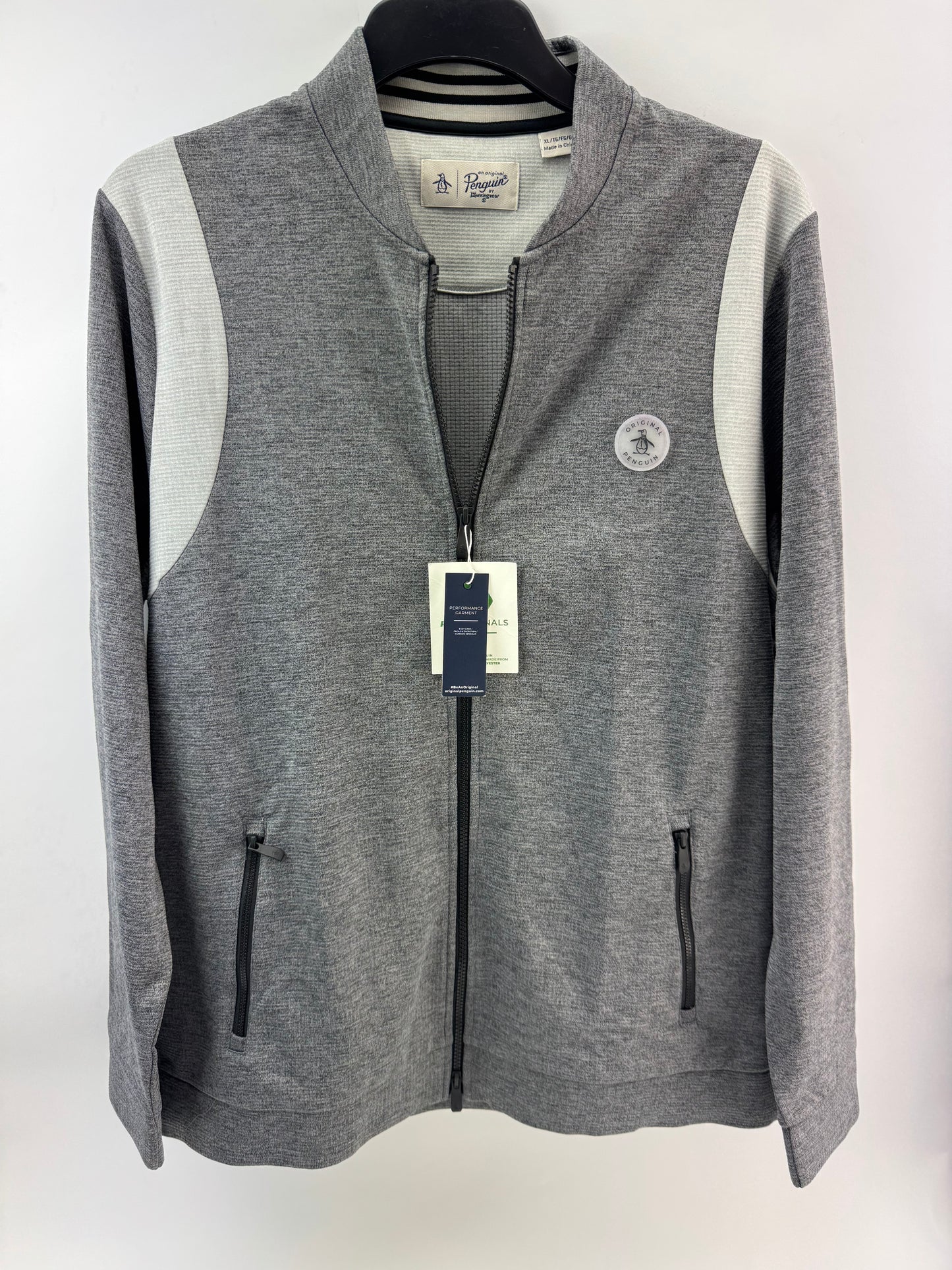 Penguin Golf Mens Bomber Jacket Full Zip 80’s Colourblock UK XL /New /23283