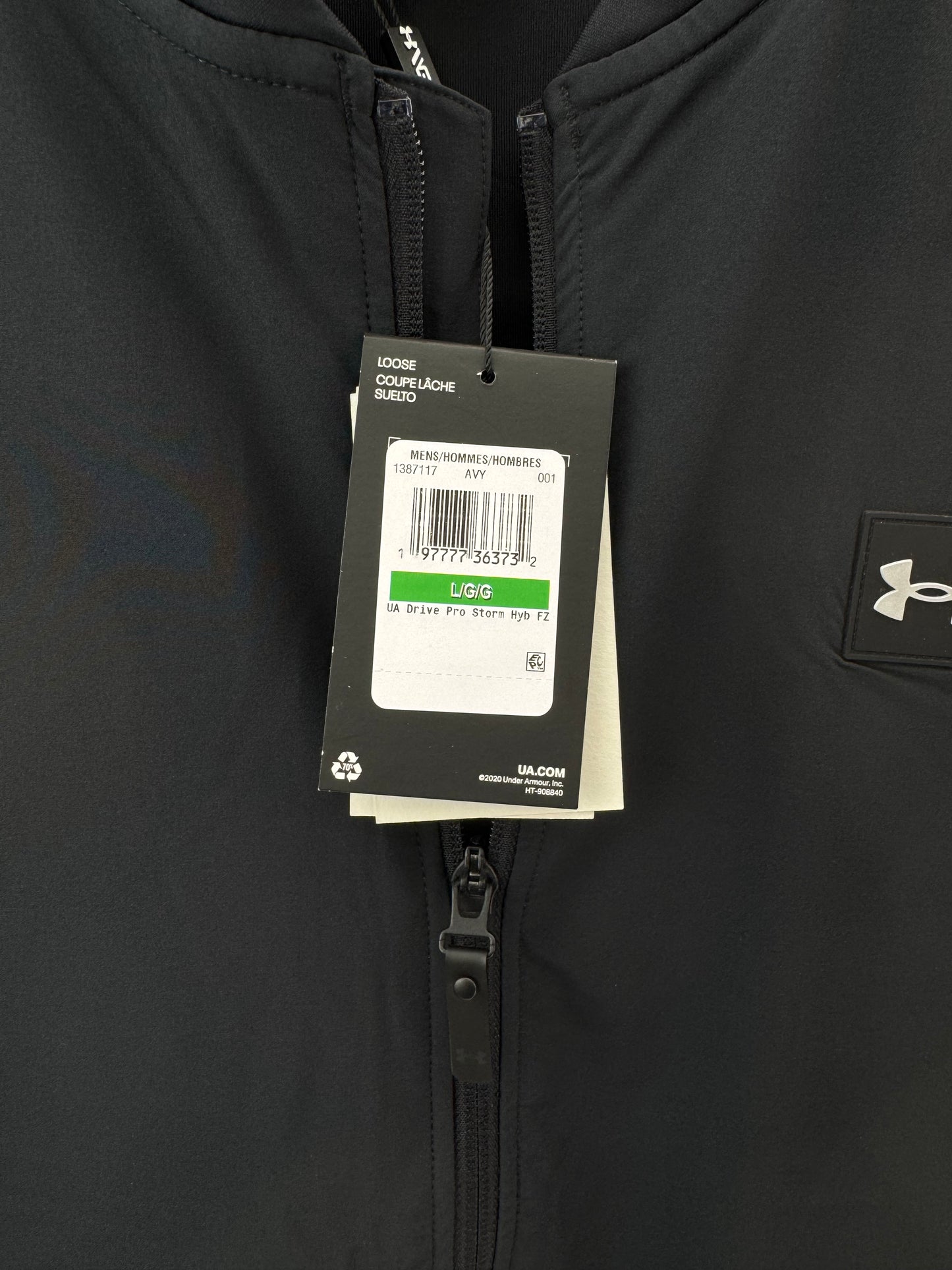 Under Armour Drive Pro Jacket Storm Hybrid Full Zip UK Large /Black /New /24234