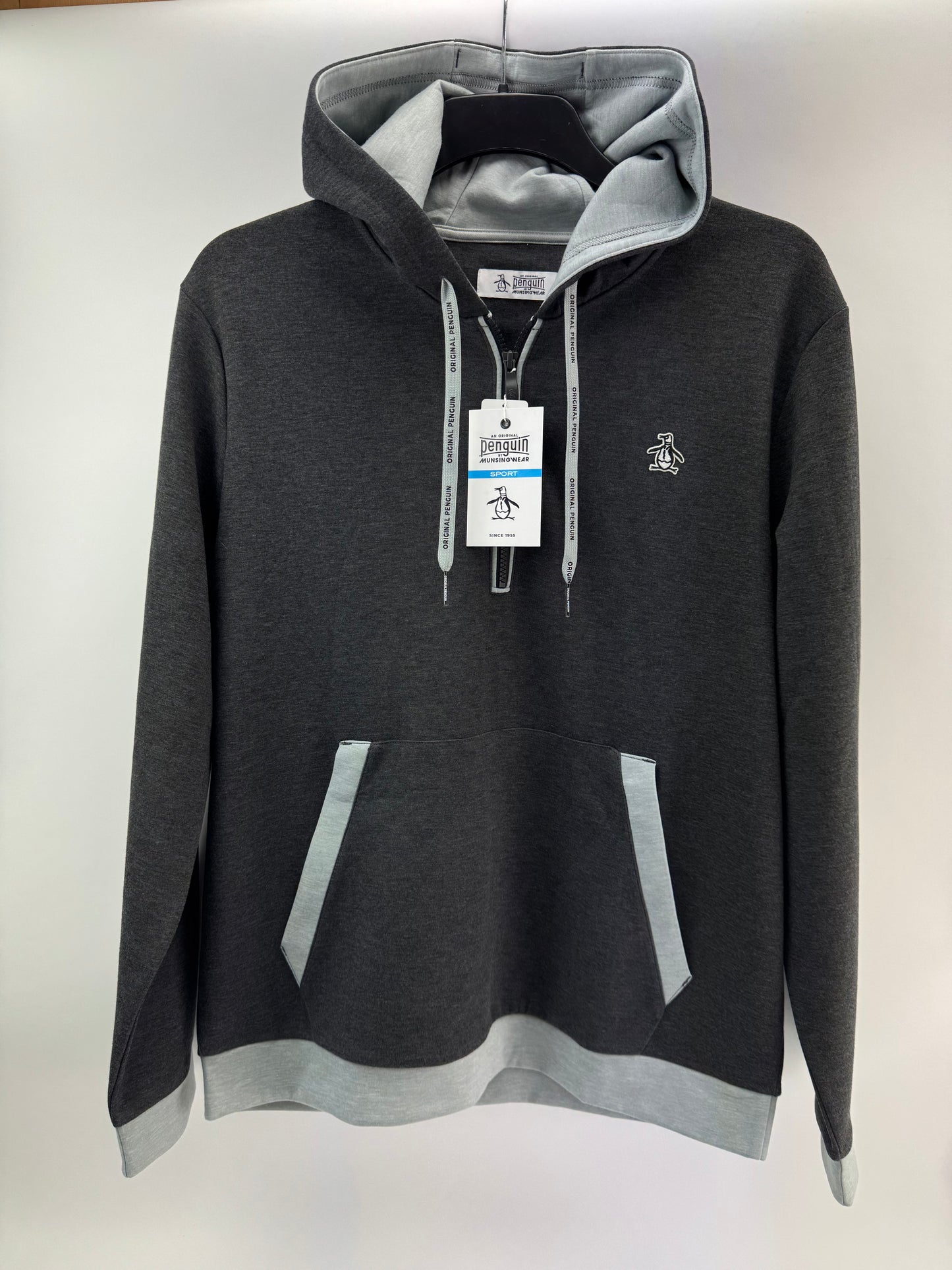 Original Penguin Golf Colour Block Hoodie UK Large /Grey /New /24156