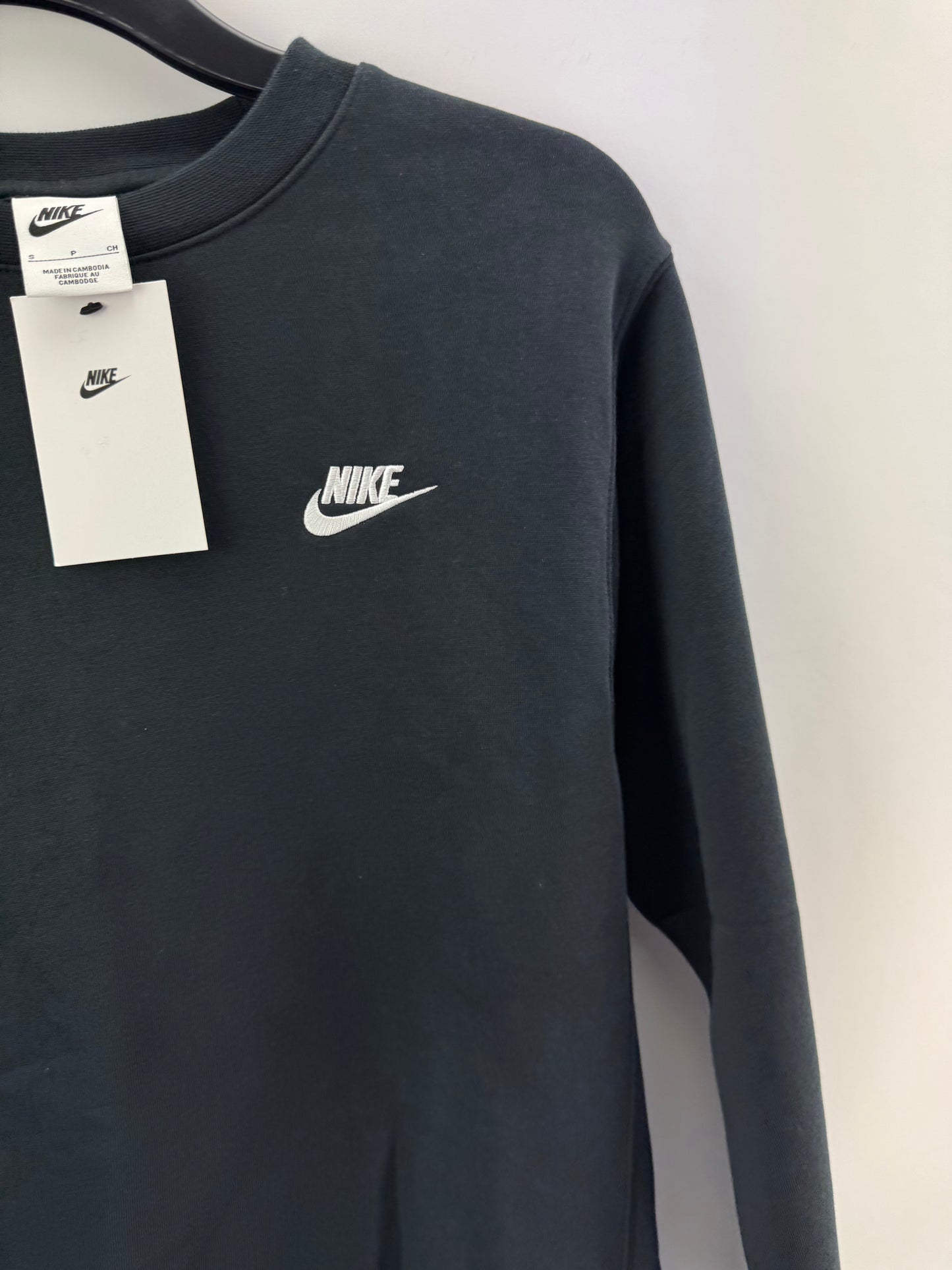 Nike Golf Club Crew Pullover Fleece Jumper UK Small /Black /New /24027