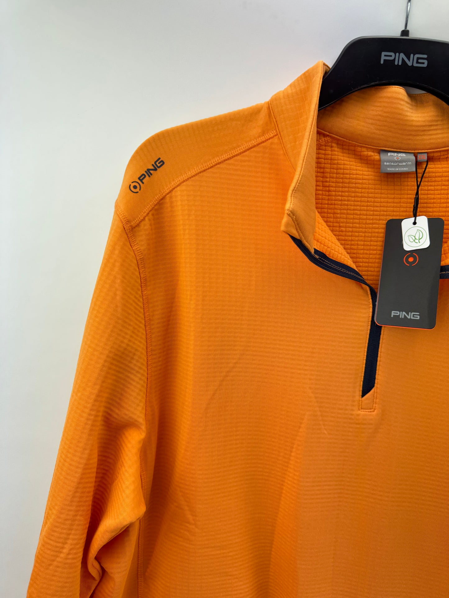 Ping Golf Edwin 1/2 Zip Pullover Tangerine /Long Sleeve /Mens UK XXL /New /25161