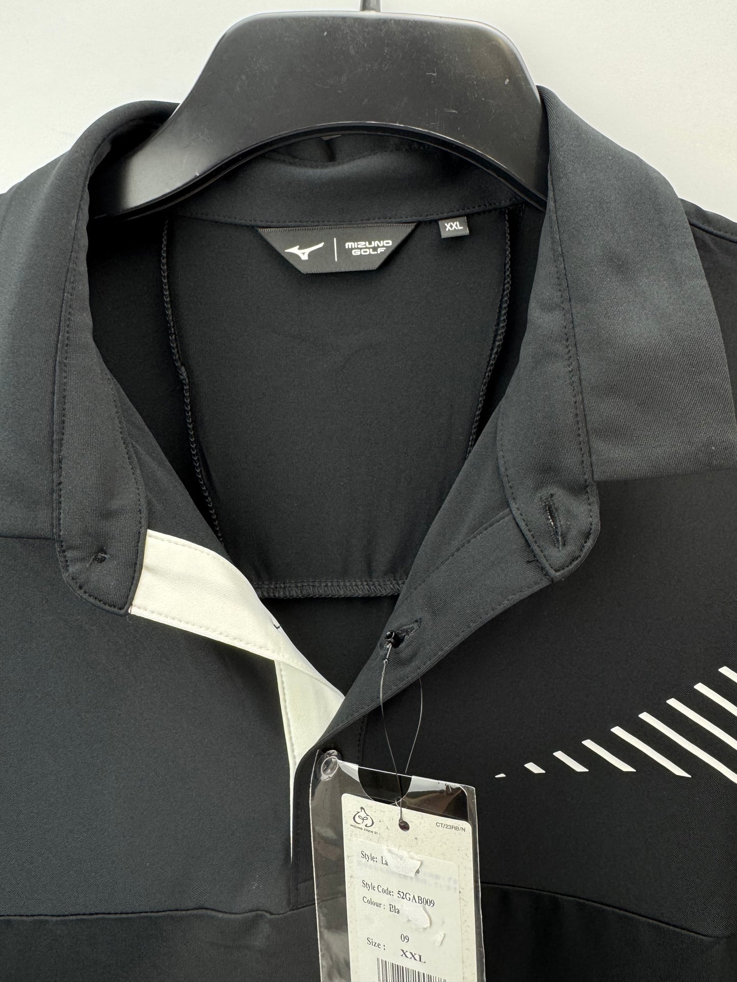Mizuno Golf Polo Shirt Laser RB Mens UK XXL /Black /New /24229