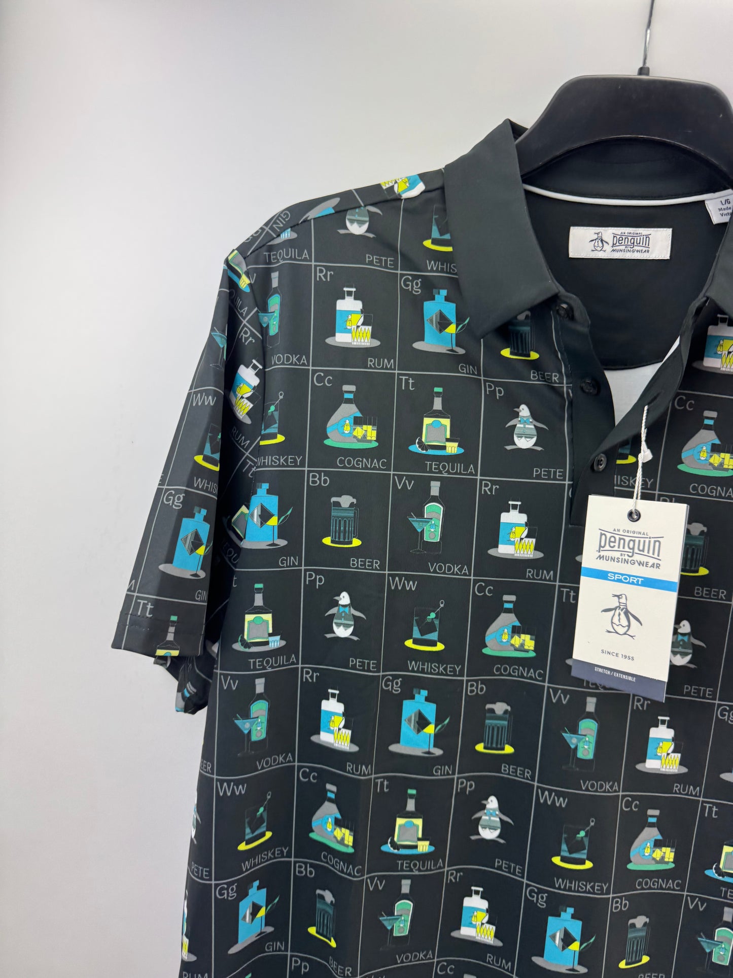 Penguin Golf Flashcard Pete’s Polo Shirt Cam Smith UK Large /New /24442